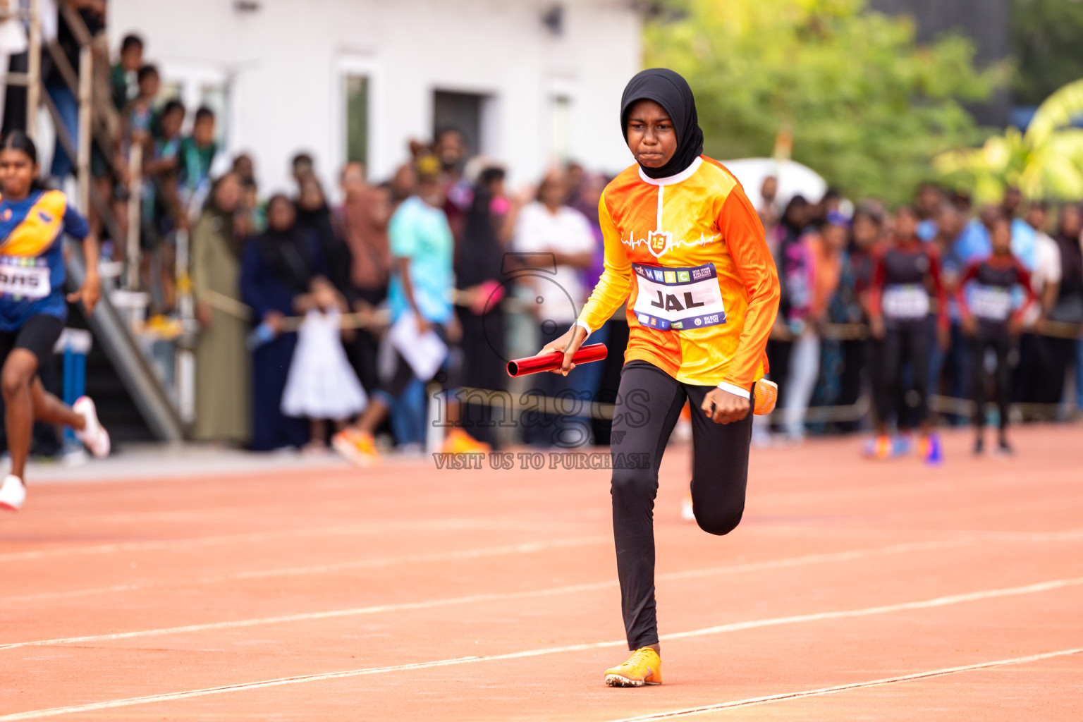 Day 6 of MWSC Interschool Athletics Championships 2024 held in Hulhumale Running Track, Hulhumale, Maldives on Thursday, 14th November 2024. Photos by: Ismail Thoriq / Images.mv