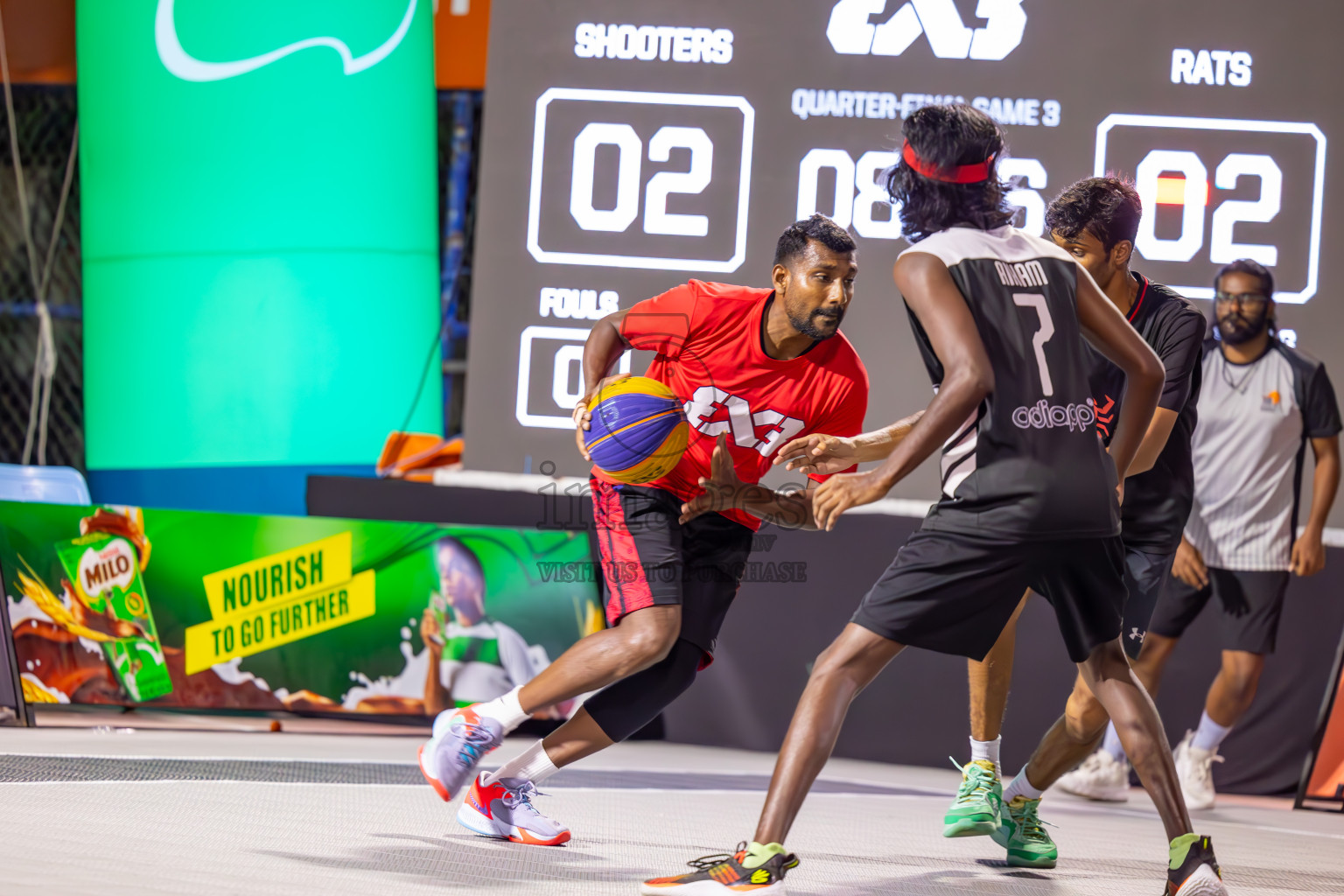 Day 6 of MILO Ramadan 3x3 Challenge 2024 was held in Ekuveni Outdoor Basketball Court at Male', Maldives on Sunday, 18th March 2024.
Photos: Ismail Thoriq / images.mv