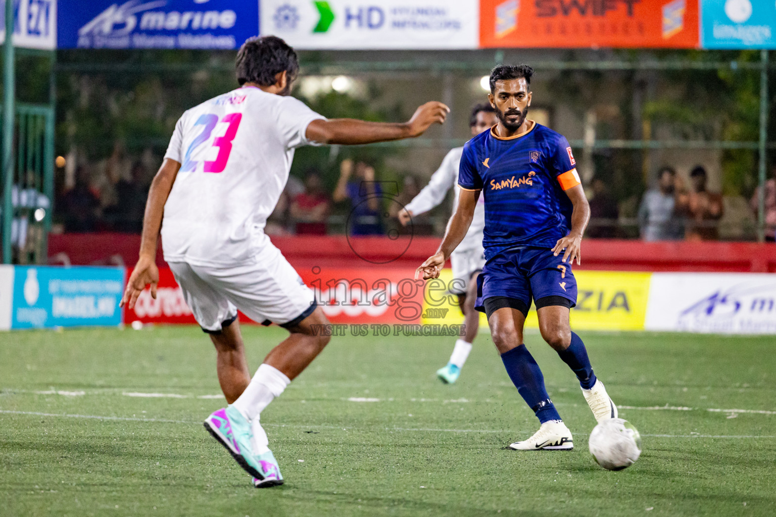 Lh. Kurendhoo VS Lh. Olhuvelifushi in Day 24 of Golden Futsal Challenge 2024 was held on Wednesday , 7th February 2024 in Hulhumale', Maldives 
Photos: Hassan Simah / images.mv