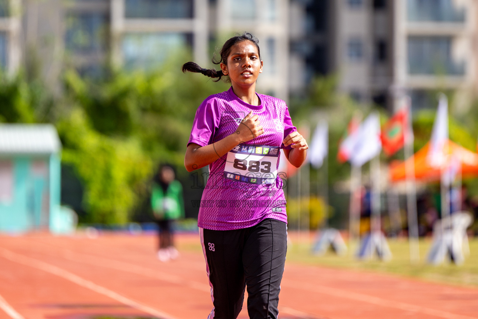 Day 2 of MWSC Interschool Athletics Championships 2024 held in Hulhumale Running Track, Hulhumale, Maldives on Sunday, 10th November 2024. 
Photos by:  Hassan Simah / Images.mv