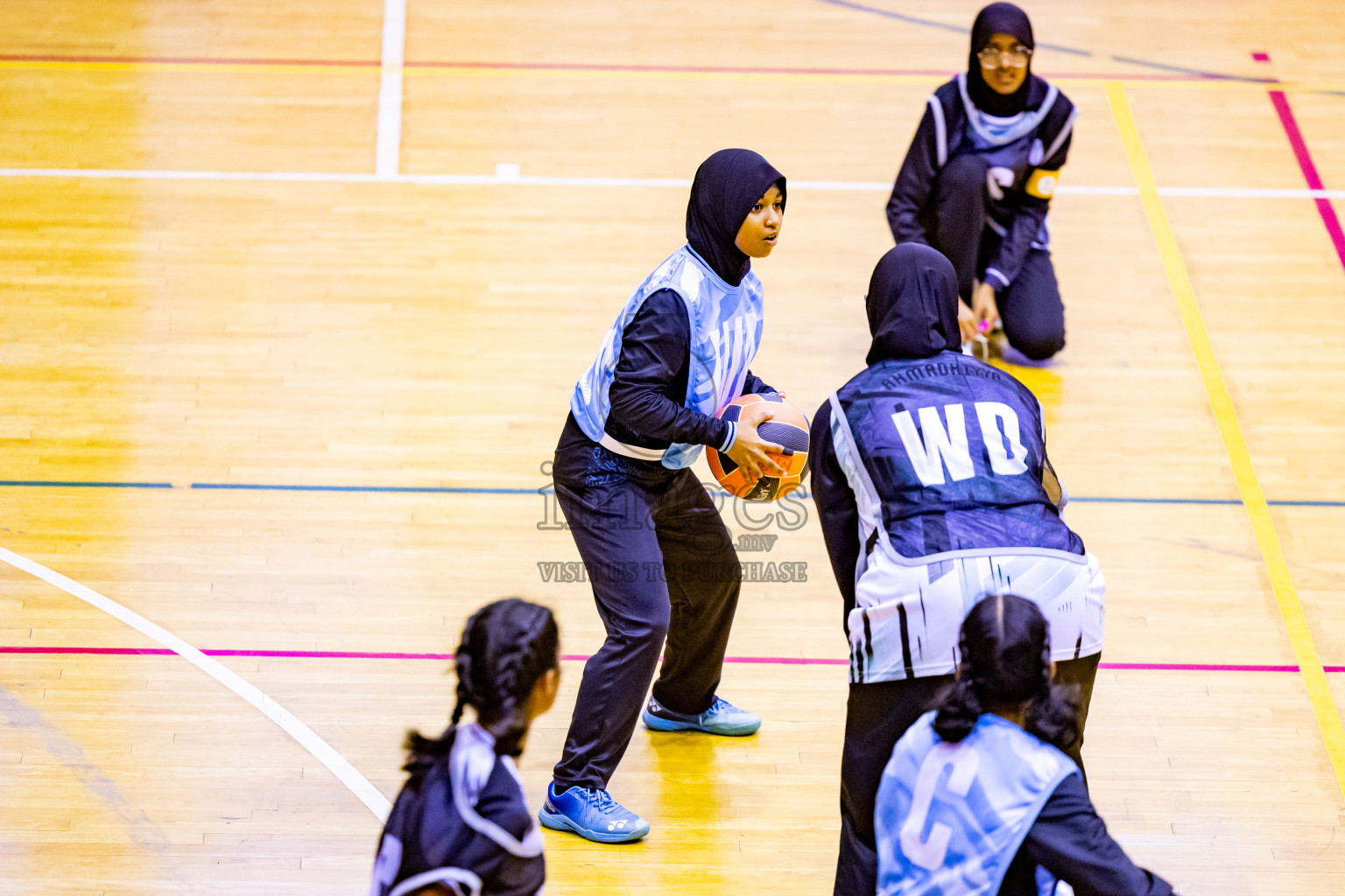 Day 12 of 25th Inter-School Netball Tournament was held in Social Center at Male', Maldives on Thursday, 22nd August 2024. Photos: Nausham Waheed / images.mv