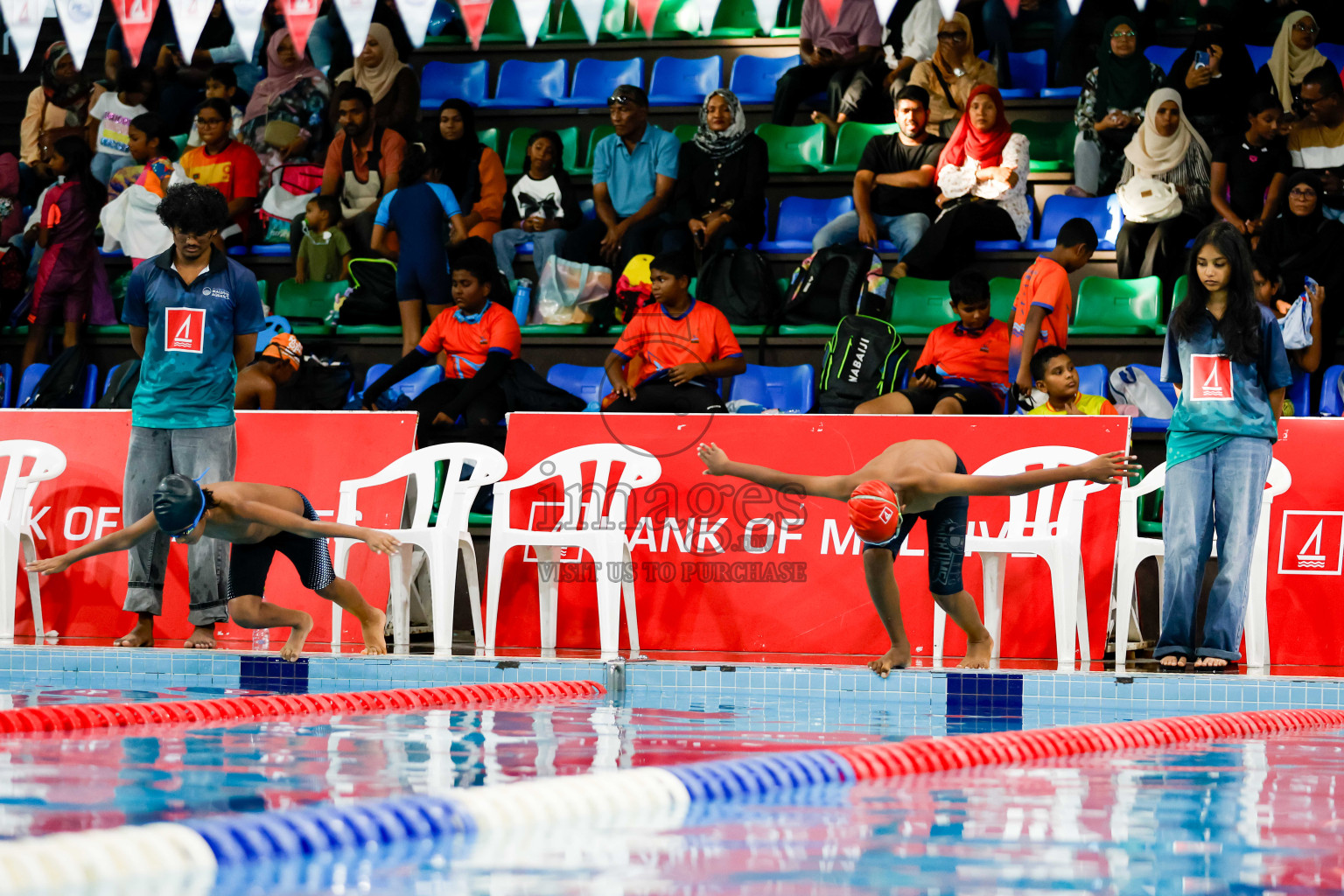 Day 1 of BML 6th National Kids Swimming Kids Festival 2025 held in Hulhumale', Maldives on Monday, 3rd November 2024. Photos: Hassan Simah / images.mv