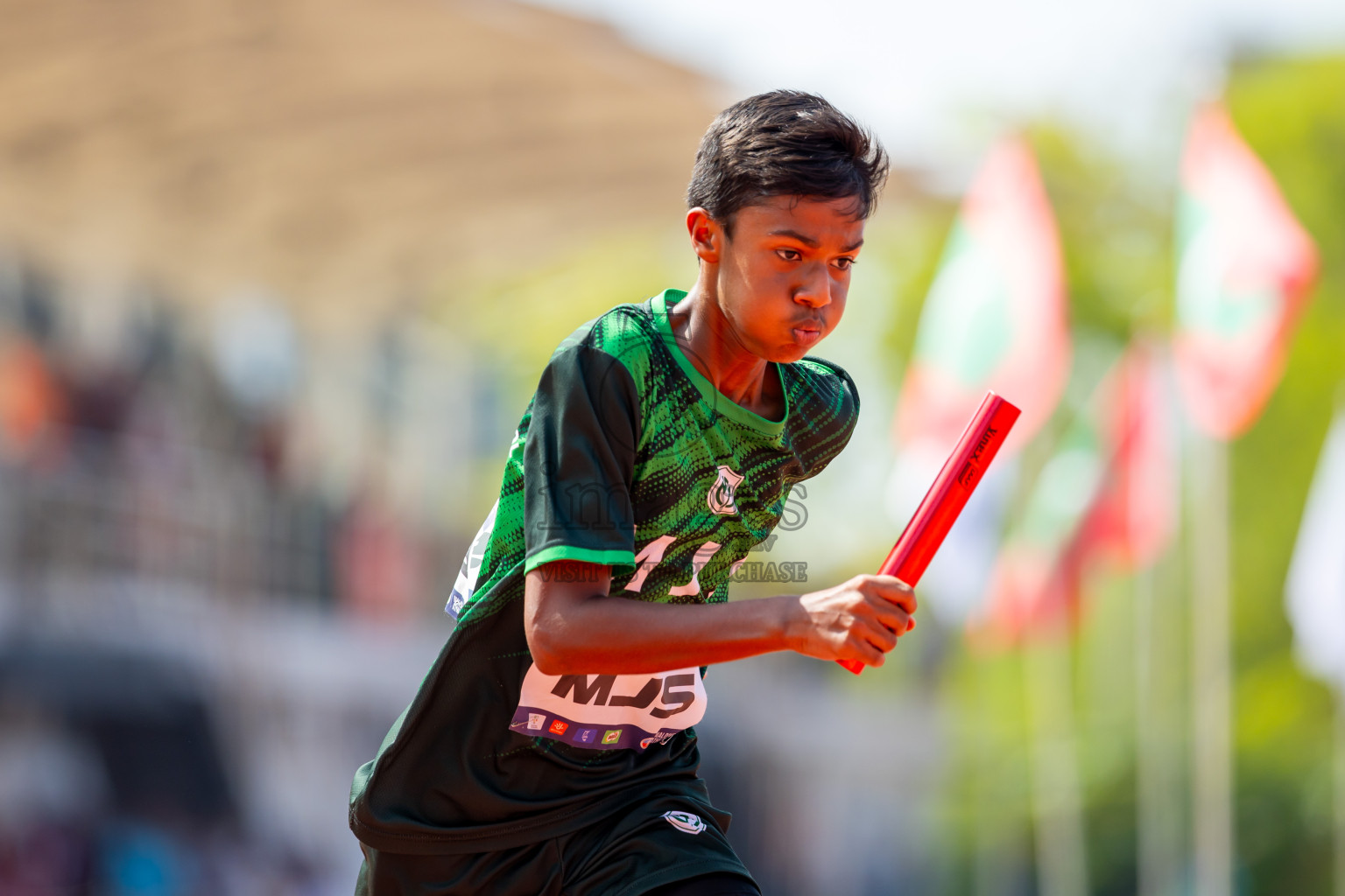 Day 6 of MWSC Interschool Athletics Championships 2024 held in Hulhumale Running Track, Hulhumale, Maldives on Thursday, 14th November 2024. Photos by: Nausham Waheed / Images.mv