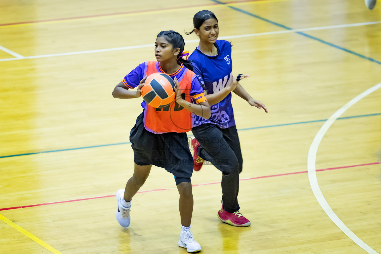 Day 12 of 25th Inter-School Netball Tournament was held in Social Center at Male', Maldives on Thursday, 22nd August 2024.