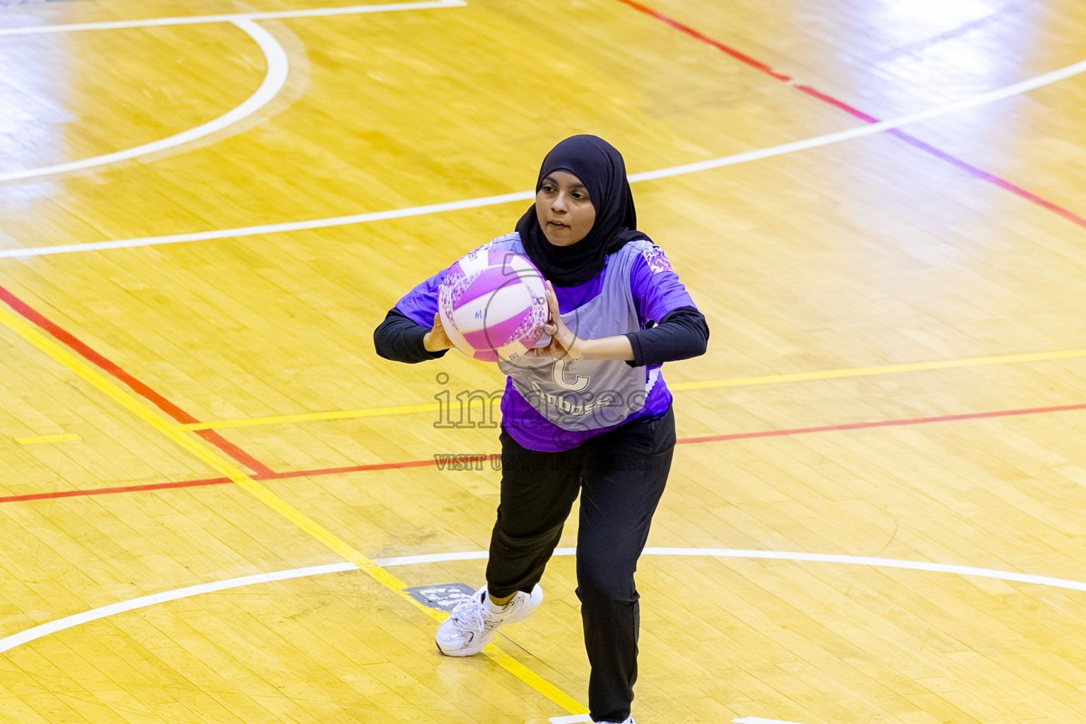 Invicto SC vs Xenith SC A in Day 3 of 24th Milo Netball Association Championship held in Social Center at Male', Maldives on Wednesday, 3rd September 2025. Photos: Mohamed MahfoozMoosa / images.mv