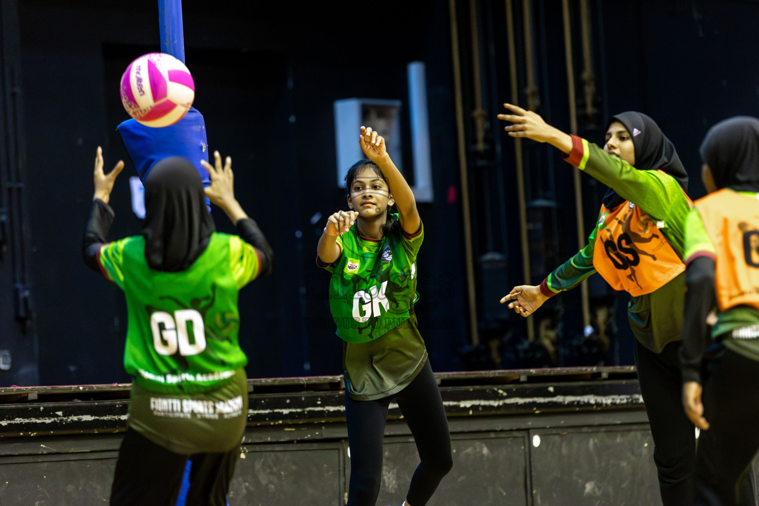 FIONTI A team vs Fionti SC in Day 5 of 3rd Netball Junior Championship, held at Social Center on Thursday 23rd January 2025 . Photos: Shuu Abdul Sattar / images.mv