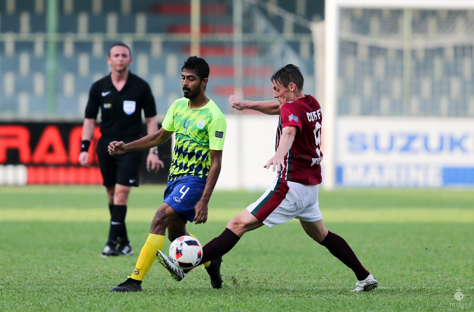 AFC Cup Qualifiers between Club Valencia of Maldives and Mohan Bagan of India in Male', Maldives, Tuesday, February 21, 2017.(Images.mv Photo/ Hussain Sinan). The match ended in 1- 1 draw