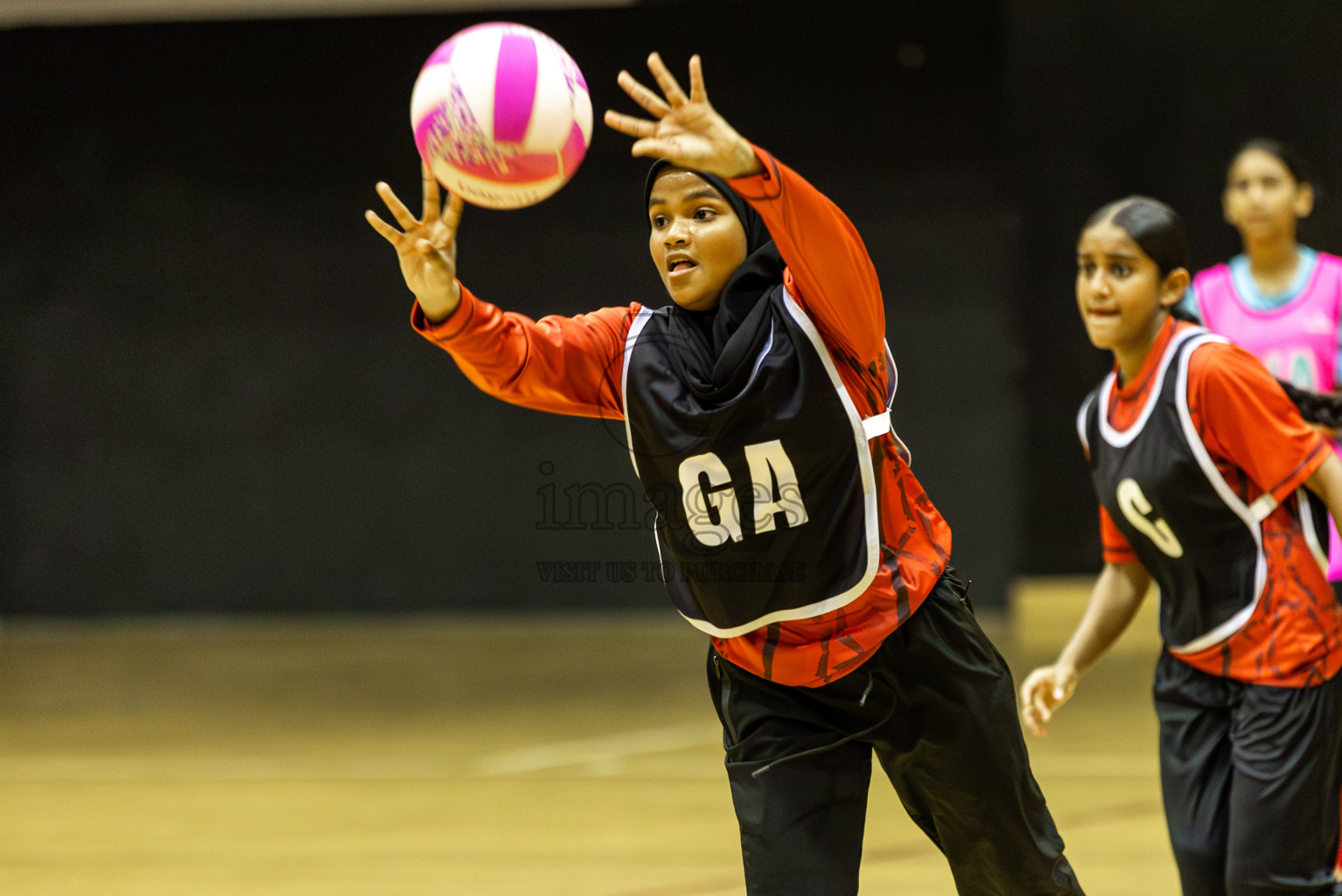Young Netters A vs AIS Netball Academy in Day 5 of 3rd Netball Junior Championship, held at Social Center on Thursday 23rd January 2025 . Photos: Shuu Abdul Sattar / images.mv