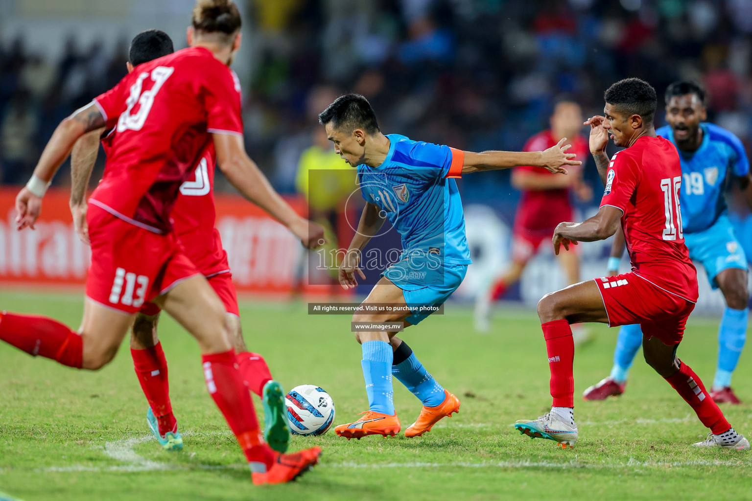 Lebanon vs India in the Semi-final of SAFF Championship 2023 held in Sree Kanteerava Stadium, Bengaluru, India, on Saturday, 1st July 2023. Photos: Nausham Waheed / images.mv