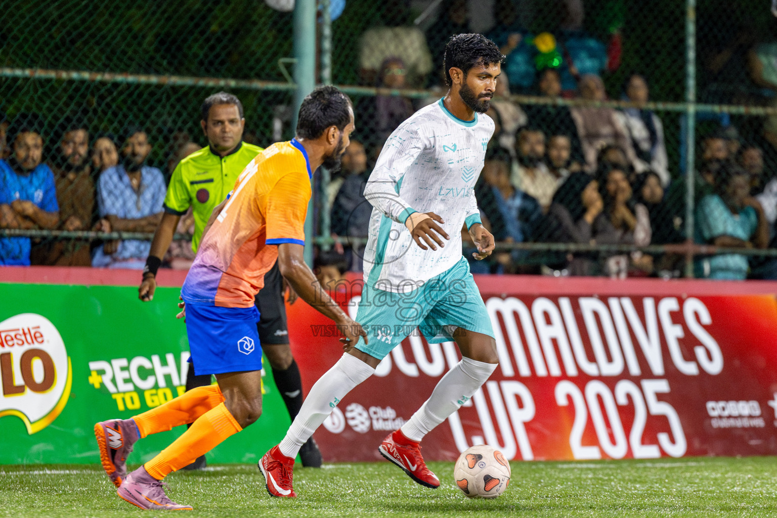 FSM vs MPL in Day 14 of Club Maldives Cup 2025 was held in Rehendhi Futsal Ground, Hulhumale', Maldives on Tuesday, 14th October 2025. Photos: Ismail Thoriq / images.mv