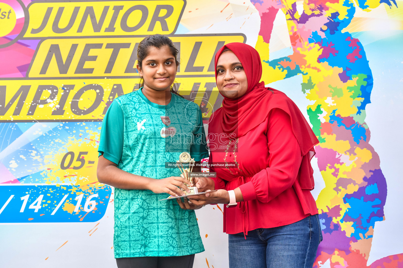 Final of Junior Netball Championship 2022 held in Male', Maldives on 19th March 2022. Photos by Nausham Waheed