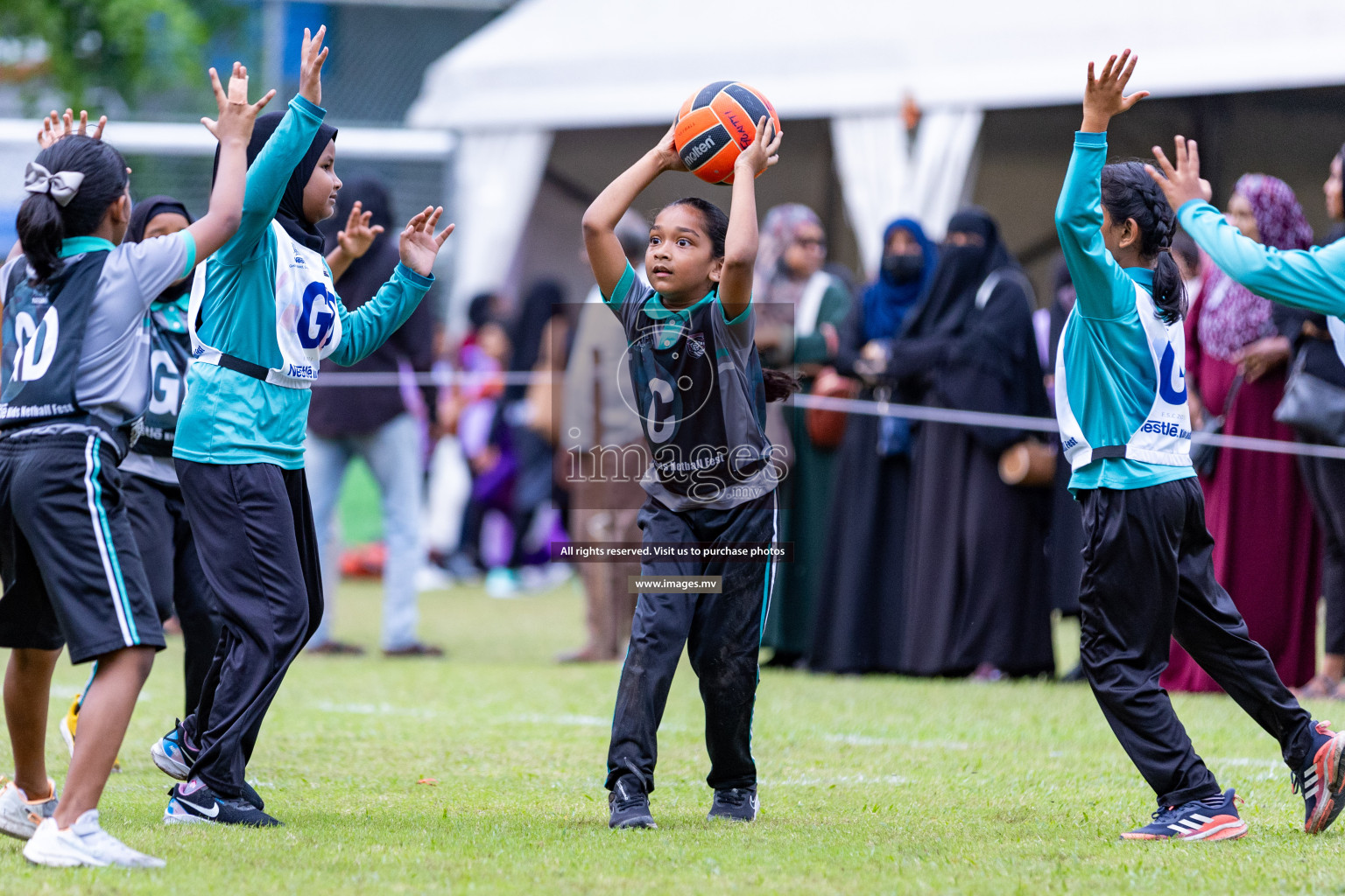 Day 1 of Nestle' Kids Netball Fiesta 2023 held in Henveyru Stadium, Male', Maldives on Thursday, 30th November 2023. Photos by Nausham Waheed / Images.mv