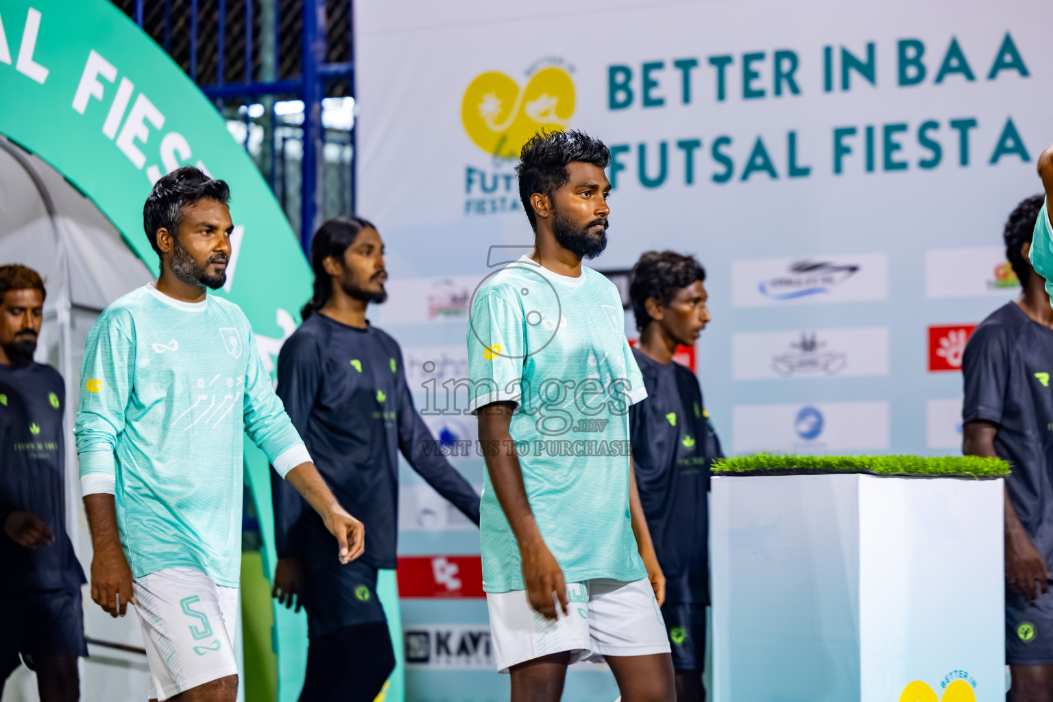 Dhonfan vs Fehendhoo in Day 1 of Better in Baa Futsal Fiesta 2025 Man's division held in B. Eydhafushi, Maldives on Wednesday, 5th November 2025. Photos: Nausham Waheed / images.mv
