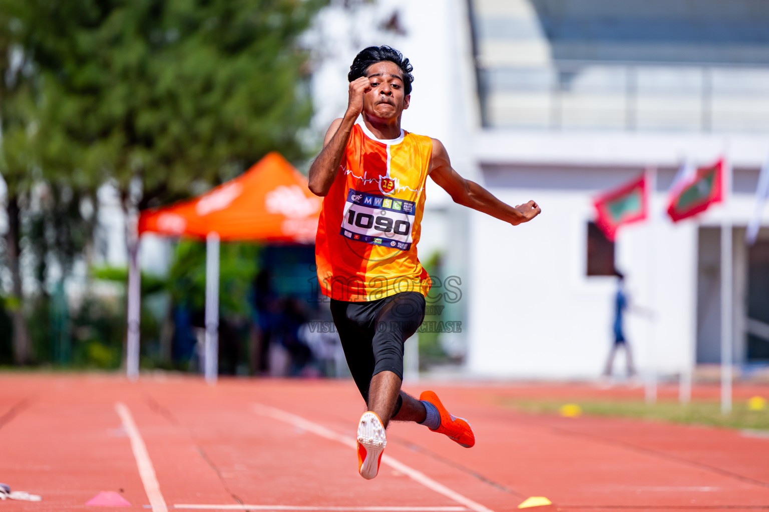 Day 3 of MWSC Interschool Athletics Championships 2024 held in Hulhumale Running Track, Hulhumale, Maldives on Monday, 11th November 2024. Photos by:  Nausham Waheed / Images.mv