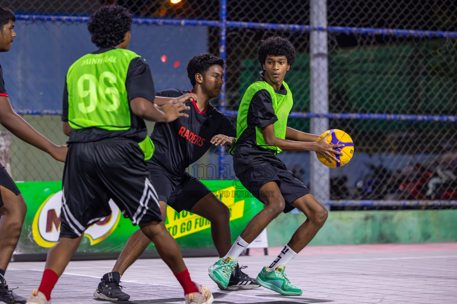 Day 1 of MILO Ramadan 3x3 Challenge 2024 was held in Ekuveni Outdoor Basketball Court at Male', Maldives on Tuesday, 12th March 2024. 
Photos: Ismail Thoriq / images.mv