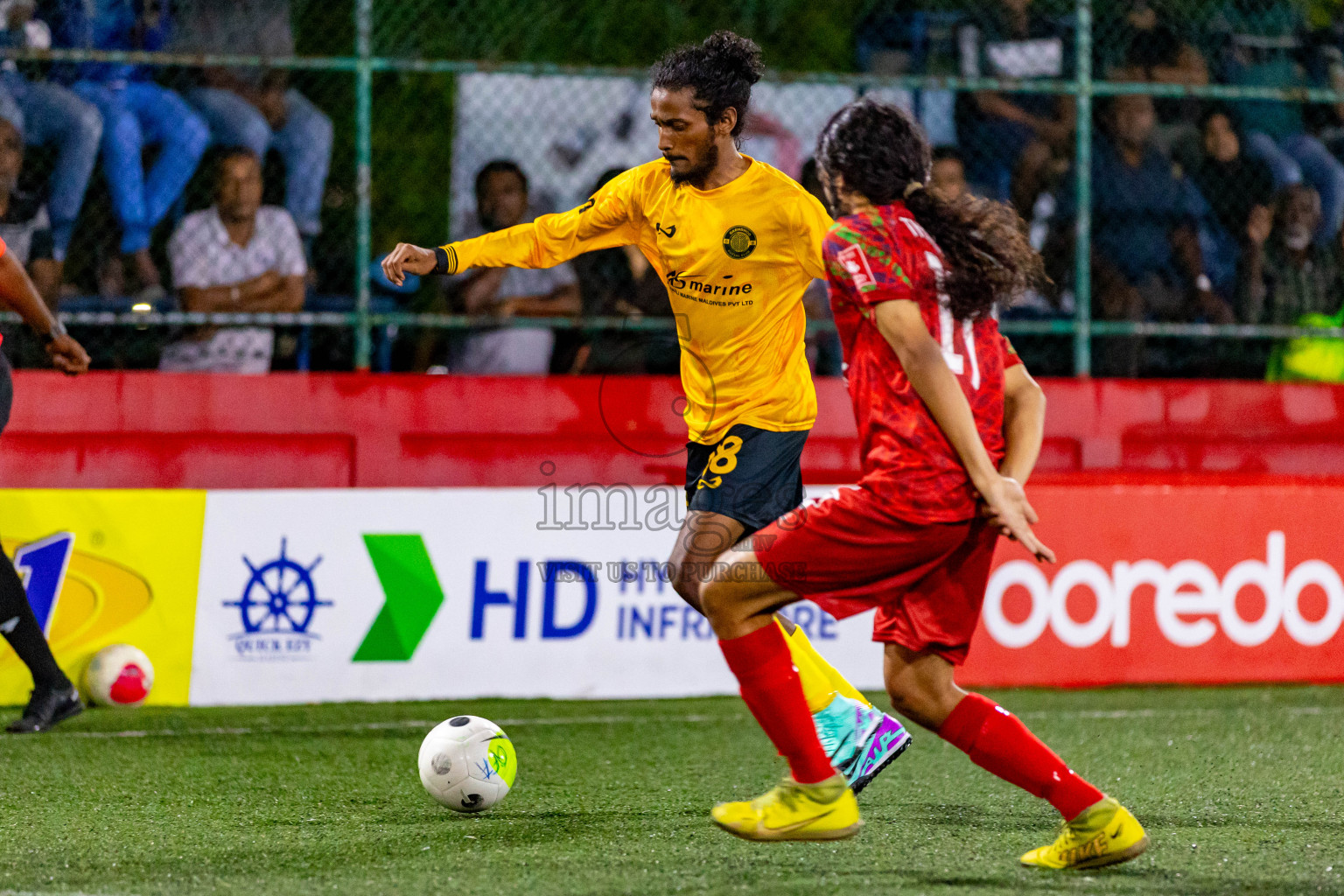 GDh. Thinadhoo  VS  GDh. Gadhdhoo in Day 17 of Golden Futsal Challenge 2024 was held on Wednesday, 31st January 2024, in Hulhumale', Maldives Photos: Hassan Simah / images.mv