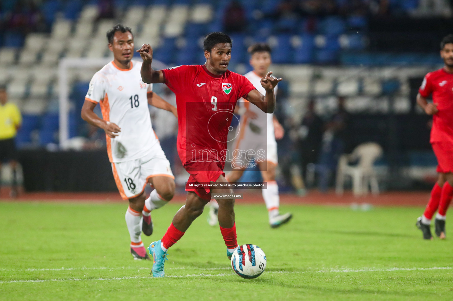 Maldives vs Bhutan in SAFF Championship 2023 held in Sree Kanteerava Stadium, Bengaluru, India, on Wednesday, 22nd June 2023. Photos: Nausham Waheed / images.mv