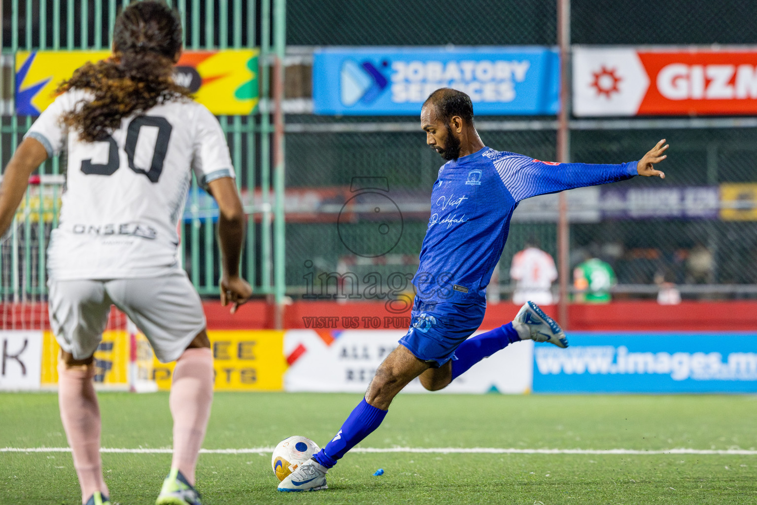 Sh Bilehfehi vs Sh Lhaimagu in Day 11 of Golden Futsal Challenge 2025 was held on Wednesday, 15th January 2025, in Hulhumale', Maldives Photos: Mohamed Mahfooz Moosa / images.mv