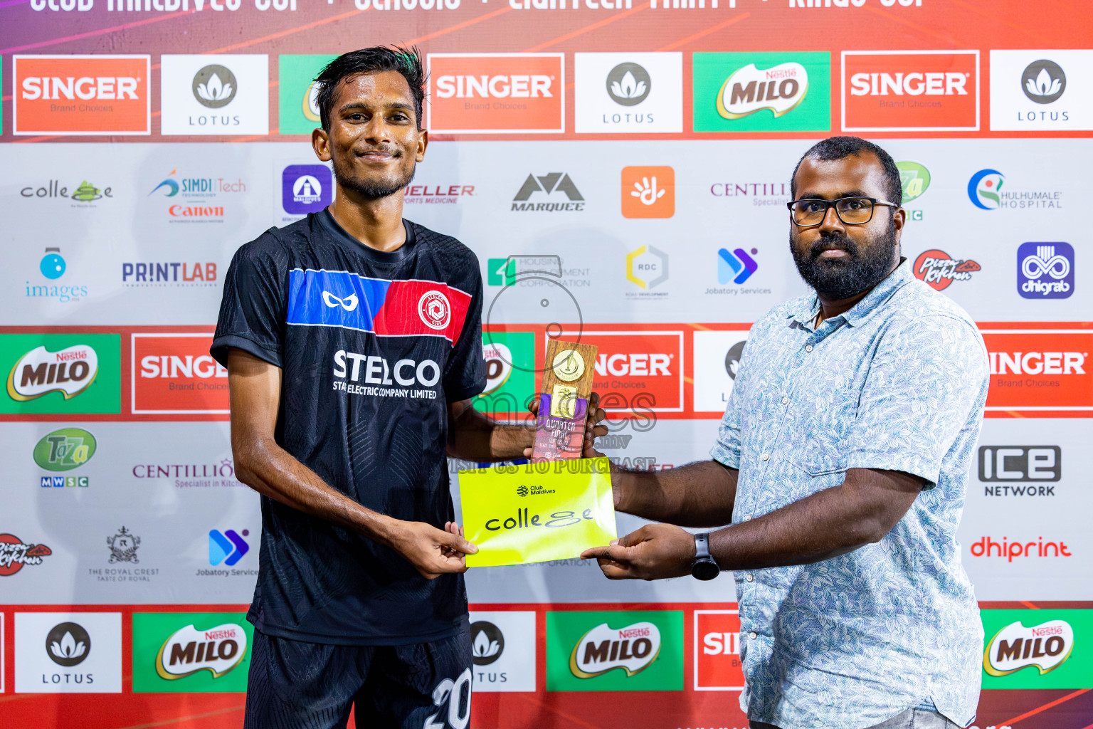 TEAM MACL vs STELCO RC in Quarter Finals of Club Maldives Cup 2024 held in Rehendi Futsal Ground, Hulhumale', Maldives on Wednesday, 9th October 2024. Photos: Nausham Waheed / images.mv