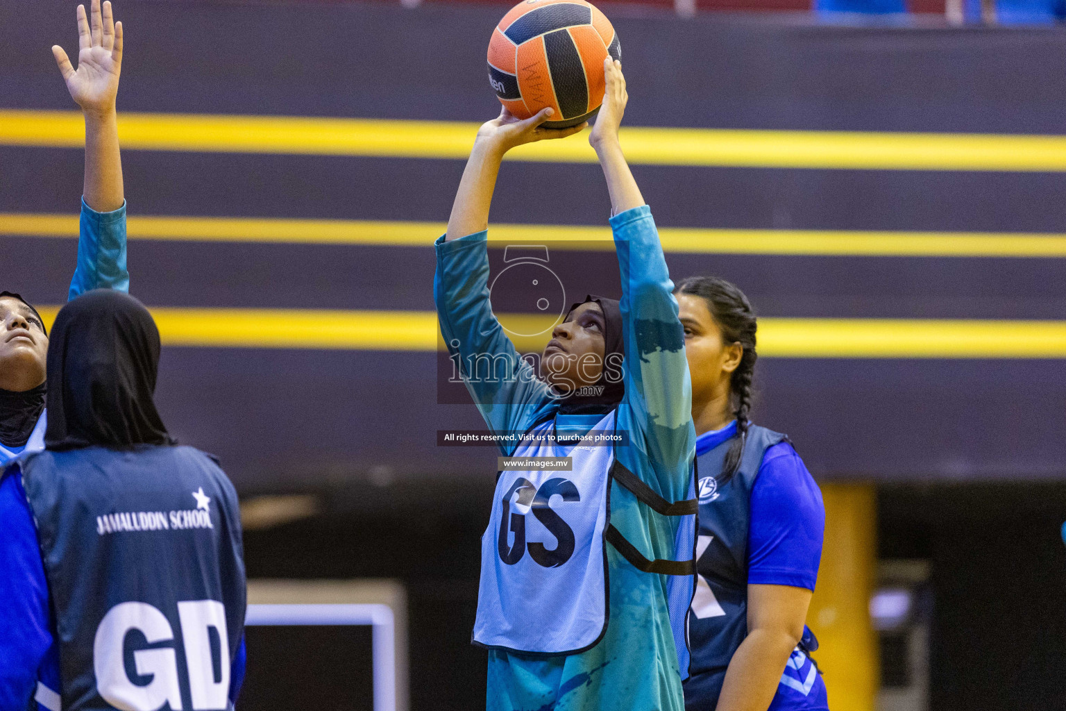 Day7 of 24th Interschool Netball Tournament 2023 was held in Social Center, Male', Maldives on 2nd November 2023. Photos: Nausham Waheed / images.mv