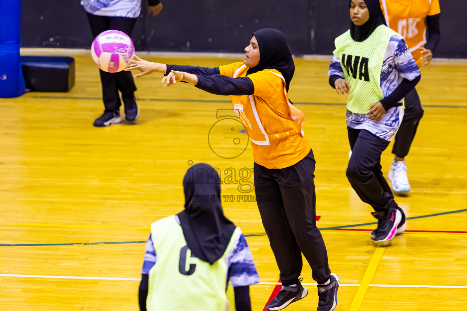 SC Skylark vs Youth United SC in Day 5 of 24th Milo Netball Association Championship held in Social Center at Male', Maldives on Friday, 5th September 2025. Photos: Nausham Waheed / images.mv