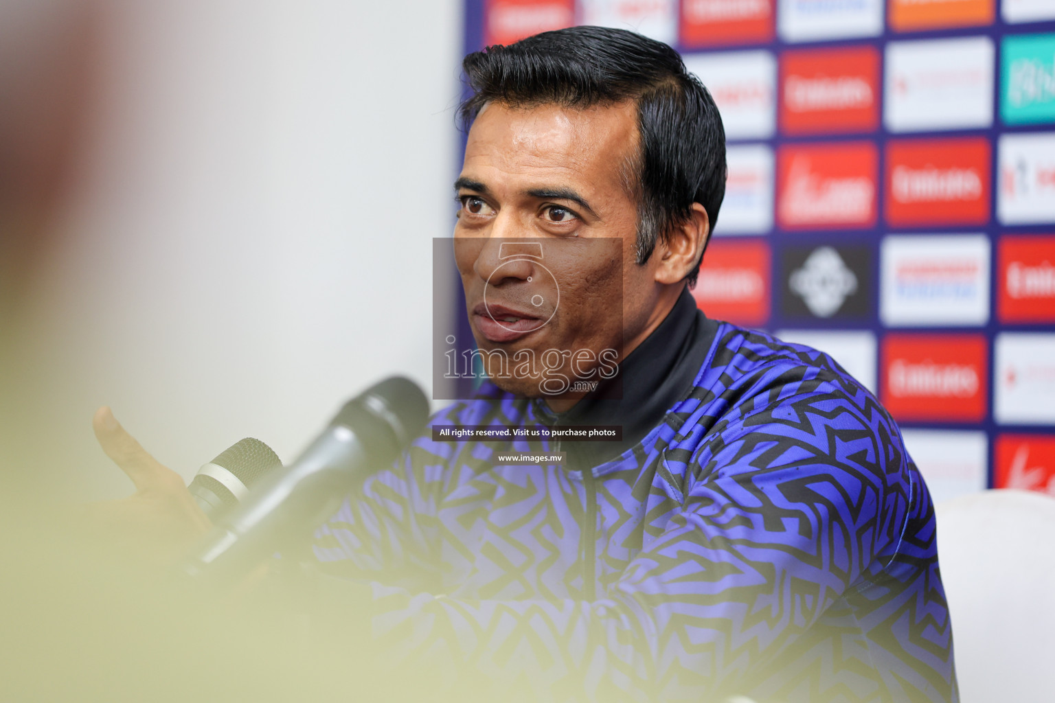 Saff Championship Final Pre-match press conference held in Sree Kanteerava Stadium, Bengaluru, India, on Monday, 3rd July 2023. Photos: Nausham Waheed / images.mv