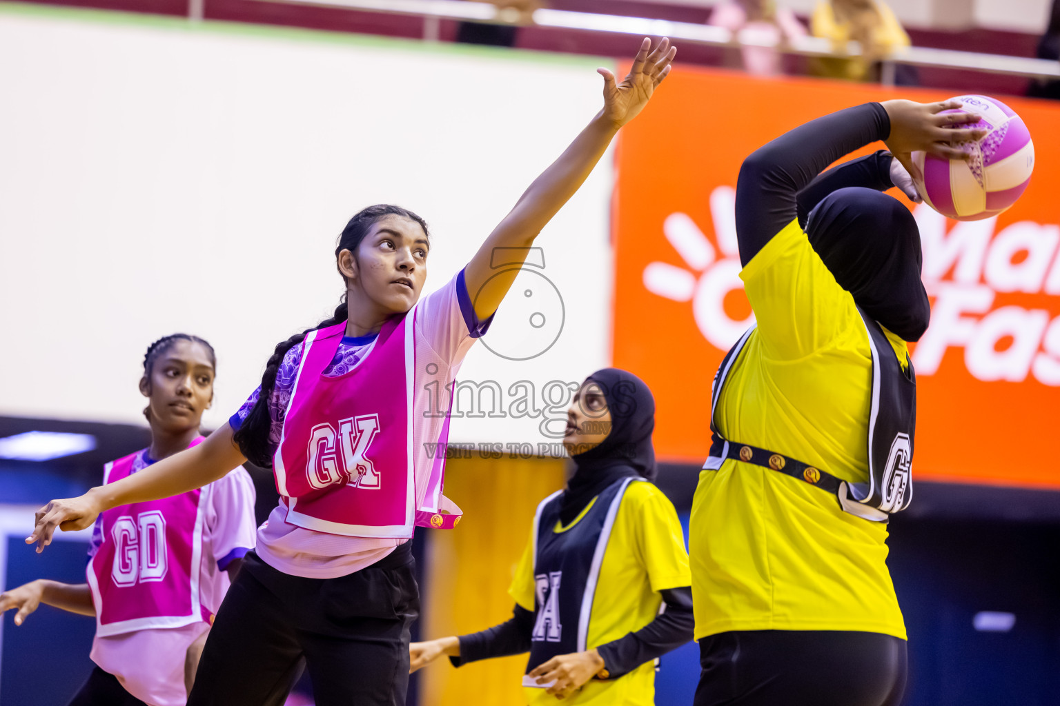 KYRC vs N Sports A in Day 5 of 24th Milo Netball Association Championship held in Social Center at Male', Maldives on Friday, 5th September 2025. Photos: Nausham Waheed / images.mv
