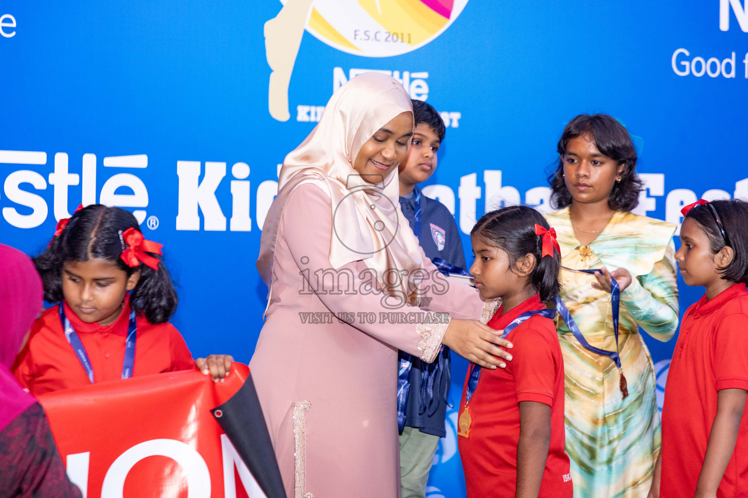 Day 3 of Nestle' Kids Netball Fiesta 2023 held in Henveyru Stadium, Male', Maldives on Saturday, 2nd December 2023. Photos by Nausham Waheed / Images.mv