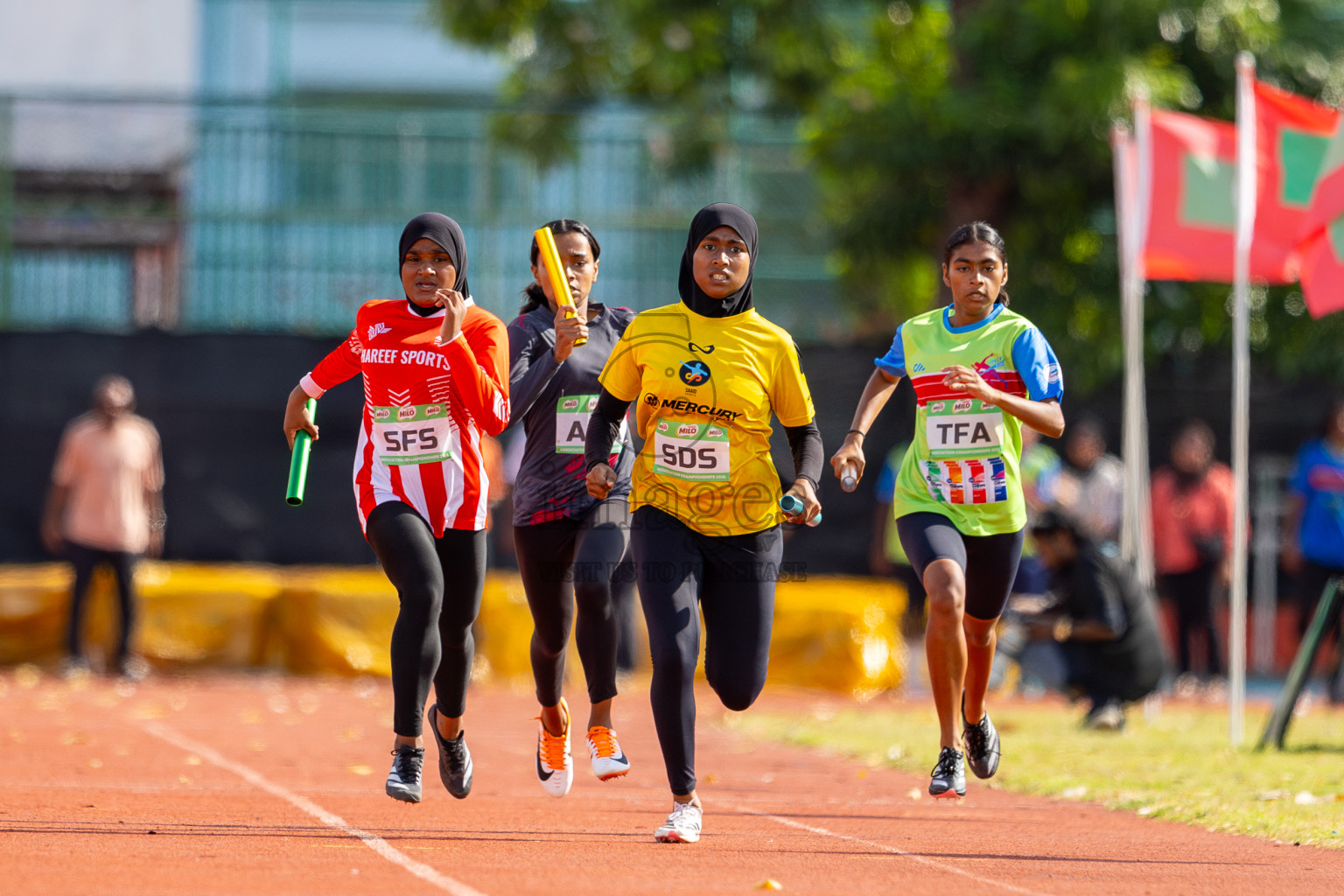Day 3 of 12th Milo Association Championships was held in Ekuveni Track at Male', Maldives on Saturday, 26th April 2025. Photos: Ismail Thoriq / images.mv
