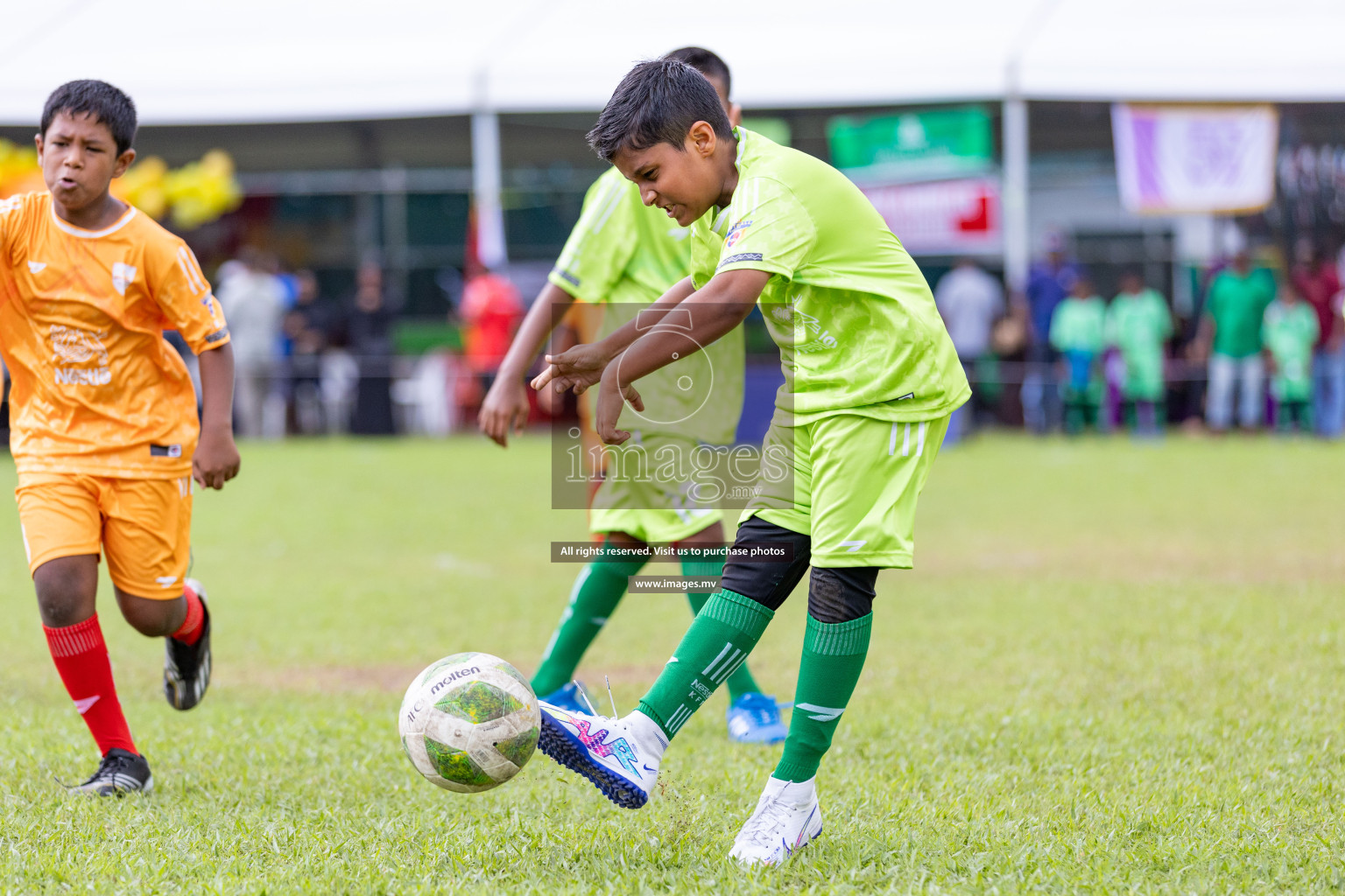 Day 1 of Milo kids football fiesta, held in Henveyru Football Stadium, Male', Maldives on Wednesday, 11th October 2023 Photos: Nausham Waheed/ Images.mv