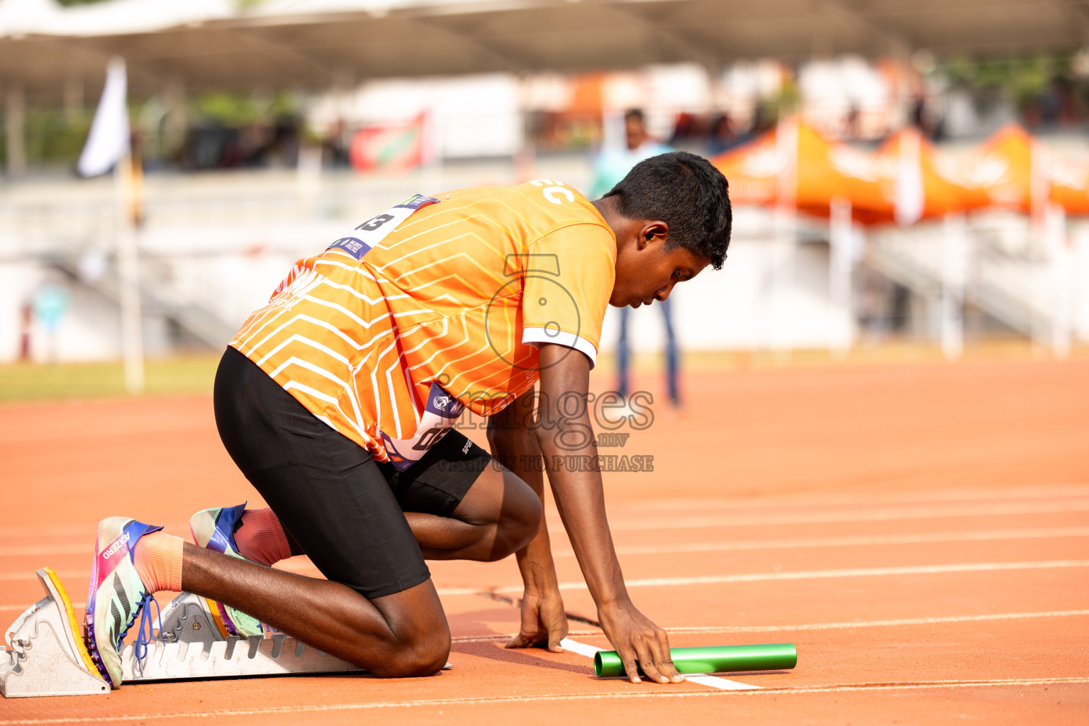 Day 6 of MWSC Interschool Athletics Championships 2024 held in Hulhumale Running Track, Hulhumale, Maldives on Thursday, 14th November 2024. Photos by: Ismail Thoriq / Images.mv