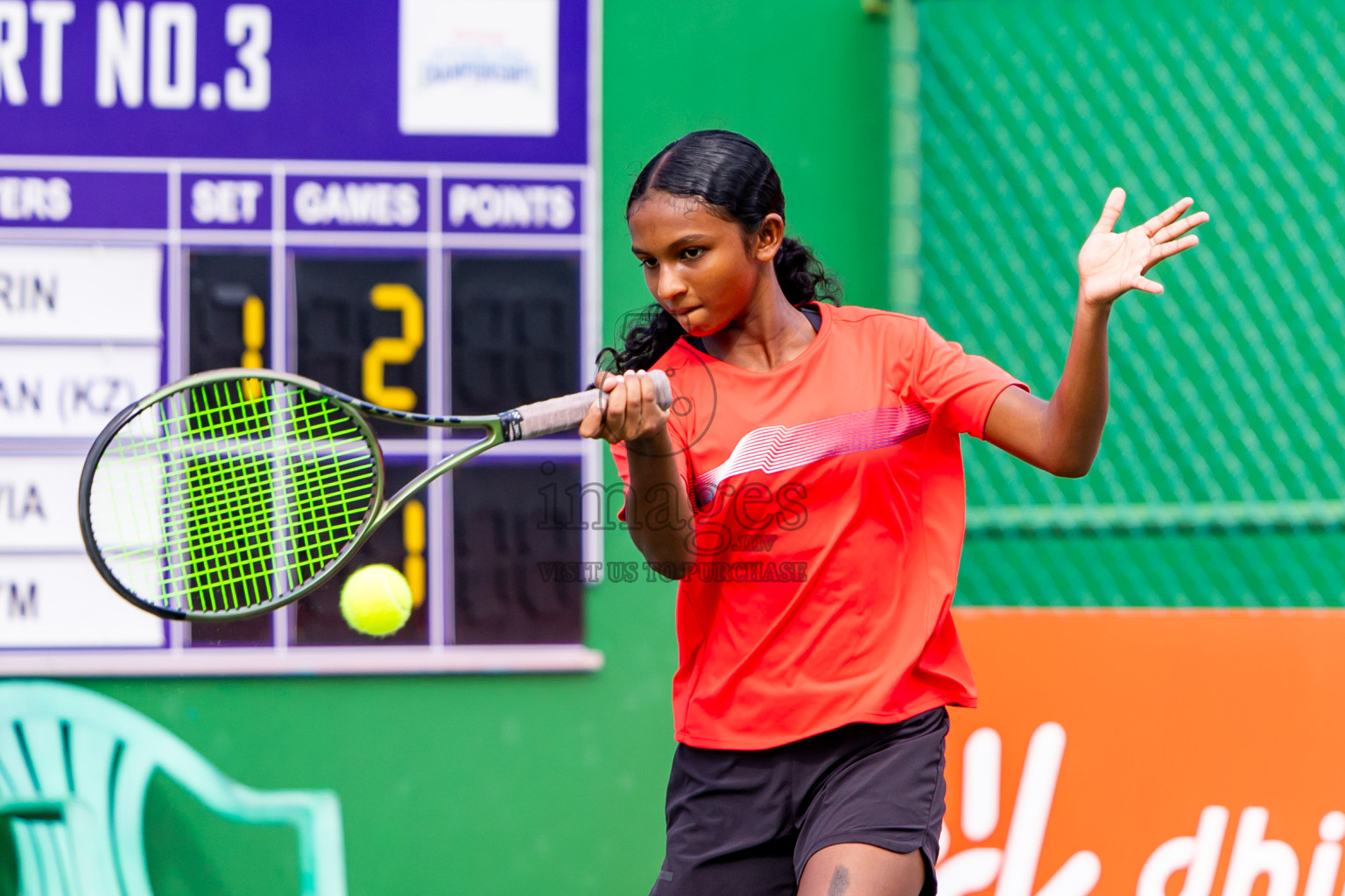 Day 9 of ATF Maldives Junior Open Tennis was held in Male' Tennis Court, Male', Maldives on Friday, 20th December 2024. Photos: Nausham Waheed/ images.mv