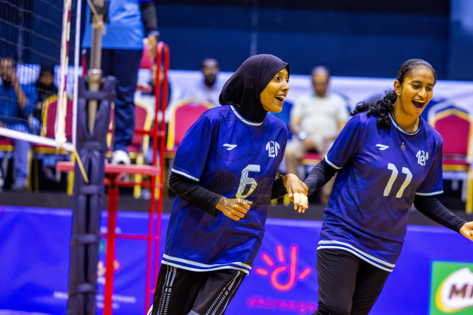 Finals of Interschool Volleyball Tournament 2024 was held in Social Center at Male', Maldives on Friday, 6th December 2024. Photos: Nausham Waheed / images.mv