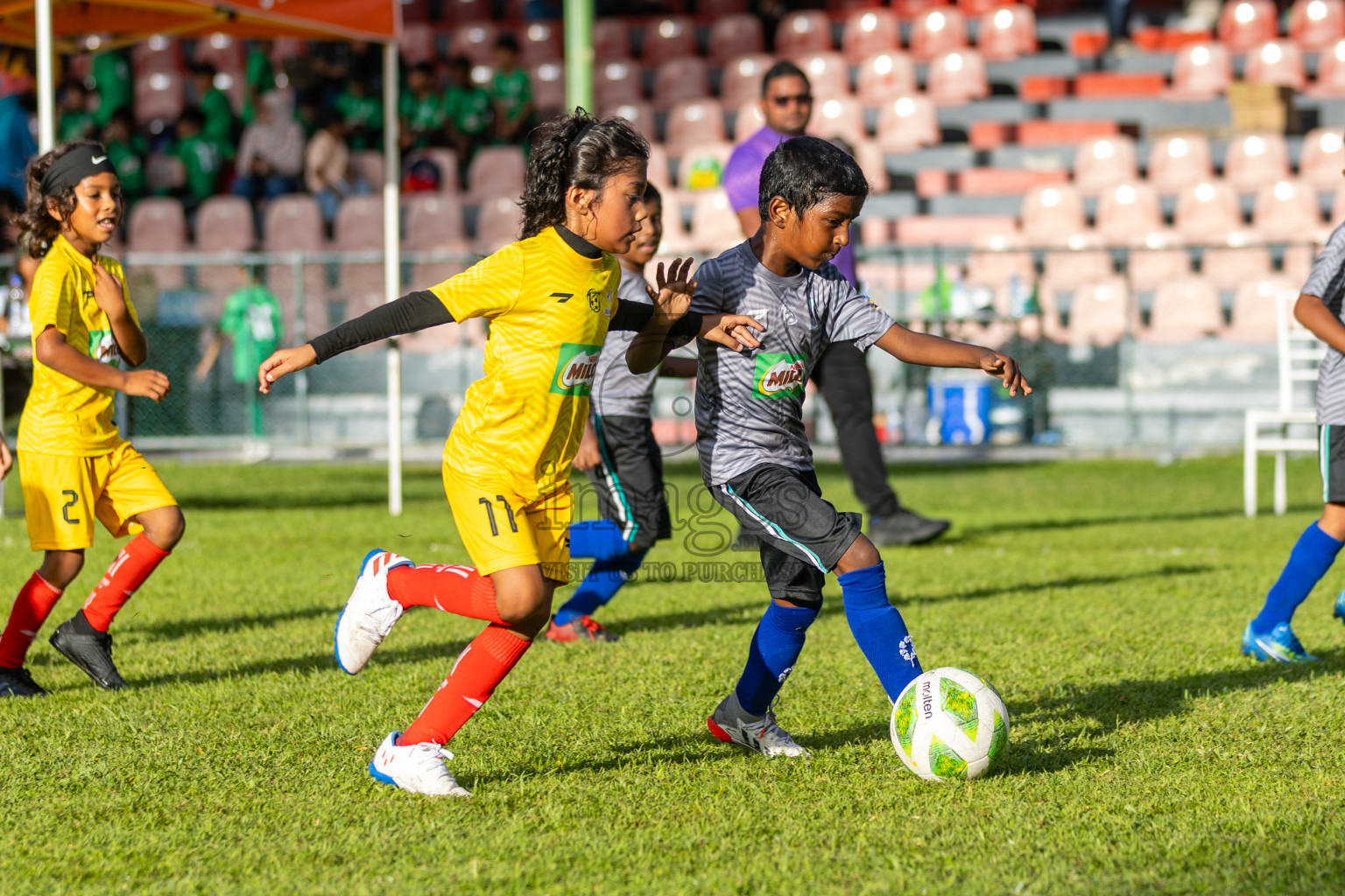 Day 2 of MILO Kids Football Fiesta was held at National Stadium in Male', Maldives on Saturday, 24th February 2024.