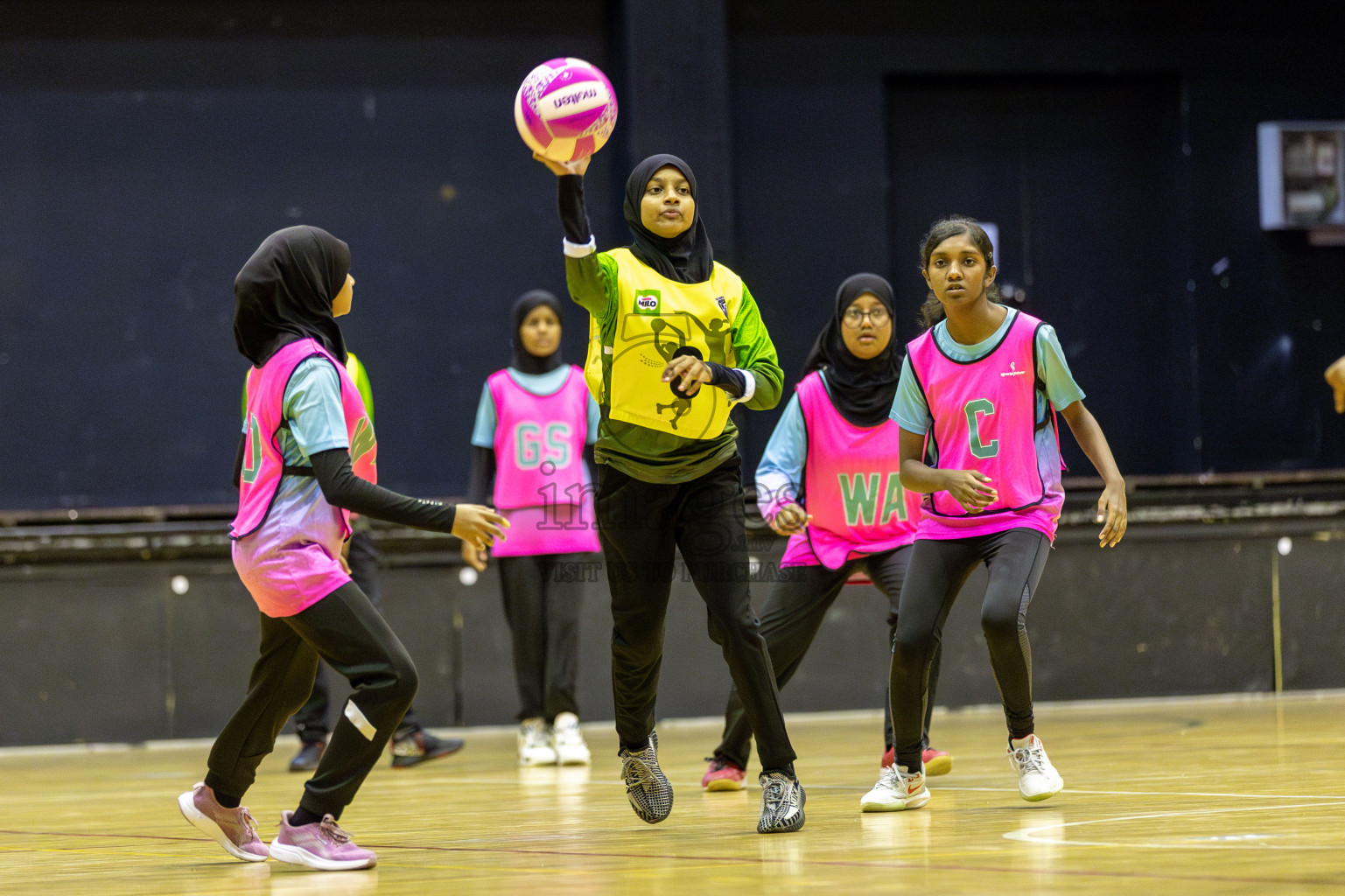 FIONTI Sports Club vs Netkids C in Day 2 of 3rd Junior Championship - Netball association of Maldives, held at Social Center on Monday 20th January 2025 . Photos by Shuu Abdul Sattar