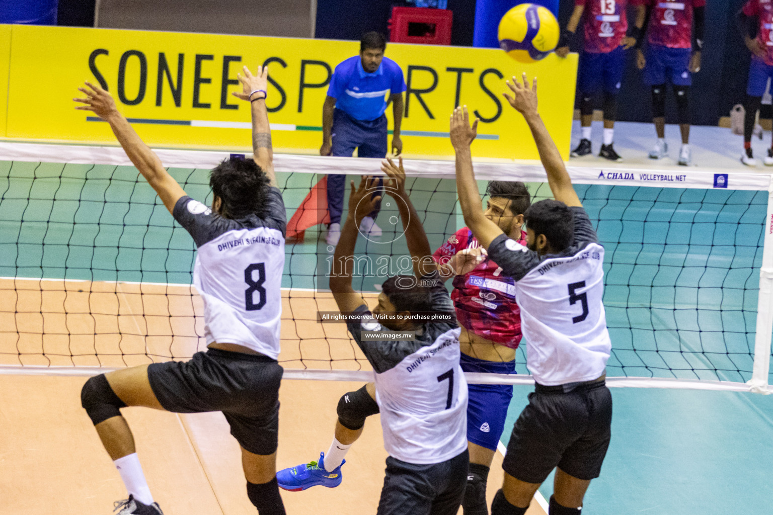 Sports Club City vs Dhivehi Sifainge Club in the Finals of National Volleyball Tournament 2022 on Thursday, 07th July 2022, held in Social Center, Male', Maldives