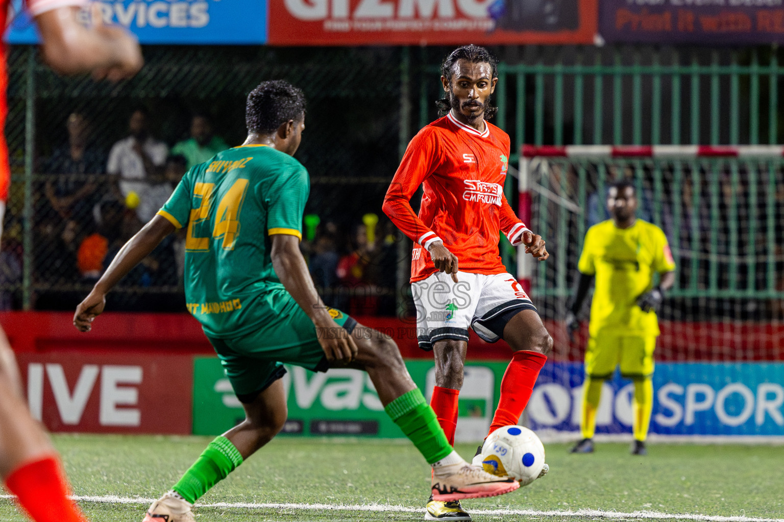 ADh Dhangethi vs ADh Mandhoo on Day 20 of Golden Futsal Challenge 2025 was held on Thursday, 23rd January 2025, in Hulhumale', Maldives. Photos: Nausham Waheed / images.mv