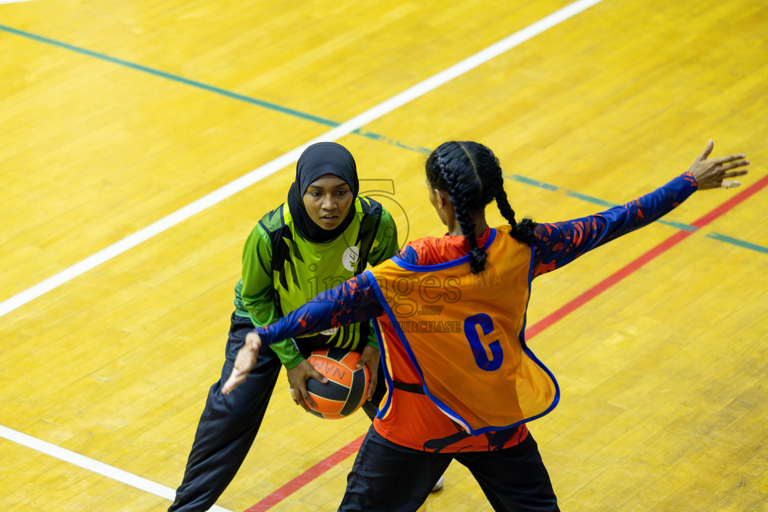 Day 13 of 25th Inter-School Netball Tournament was held in Social Center at Male', Maldives on Saturday, 24th August 2024. Photos: Mohamed Mahfooz Moosa / images.mv