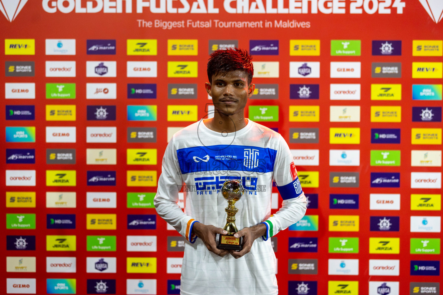 S Hithadhoo vs S Maradhoo in Day 18 of Golden Futsal Challenge 2024 was held on Thursday, 1st February 2024, in Hulhumale', Maldives Photos: Mohamed Mahfooz Moosa, / images.mv