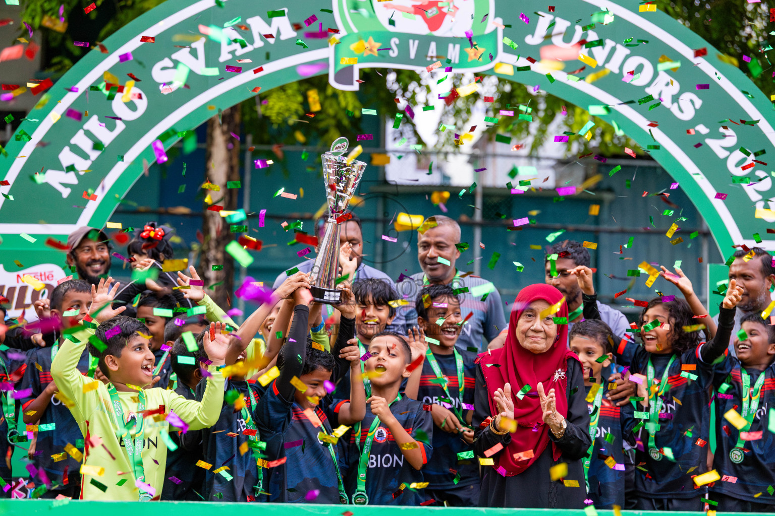 Day 3 of MILO SVAM Juniors 2025 (U-8) was held at Henveiru Stadium in Male', Maldives on Saturday, 28th June 2025. Photos: Ismail Thoriq / images.mv