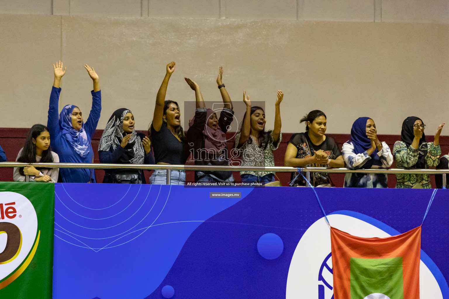 Lorenzo Sports Club vs Vyansa in the Milo National Netball Tournament 2022 on 18 July 2022, held in Social Center, Male', Maldives. Photographer: Shuu, Hassan Simah / Images.mv