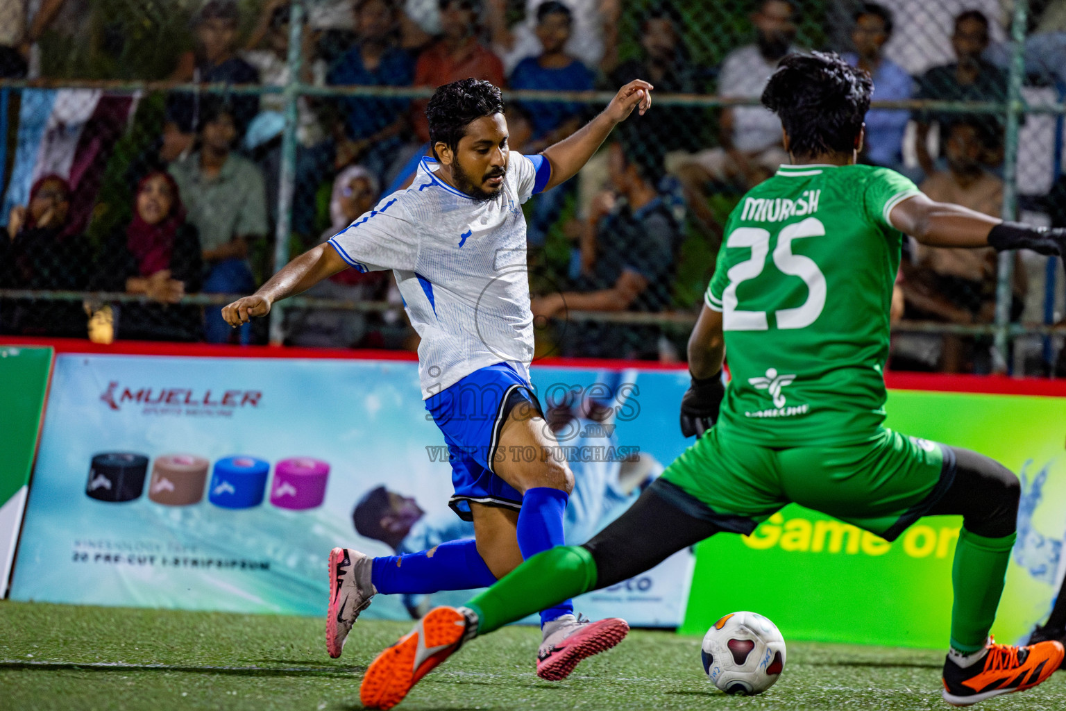 TEAM MMA vs CLUB 220 in the Semi-finals of Club Maldives Classic 2024 held in Rehendi Futsal Ground, Hulhumale', Maldives on Tuesday, 19th September 2024. 
Photos: Nausham Waheed / images.mv