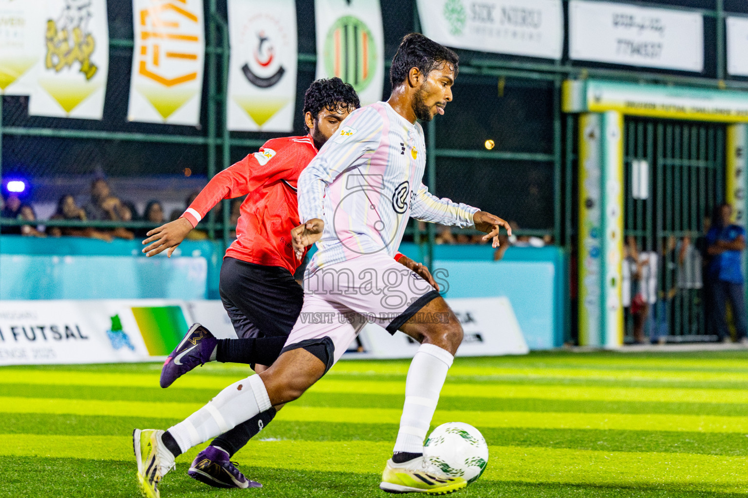 Ifhaams vs J Kovi Goani in Day 1 of Laamehi Dhiggaru Ekuveri Futsal Challenge 2025 was held on Thursday, 24th July 2025, at Dhiggaru Futsal Ground, Dhiggaru, Maldives Photos: Nausham Waheed / images.mv