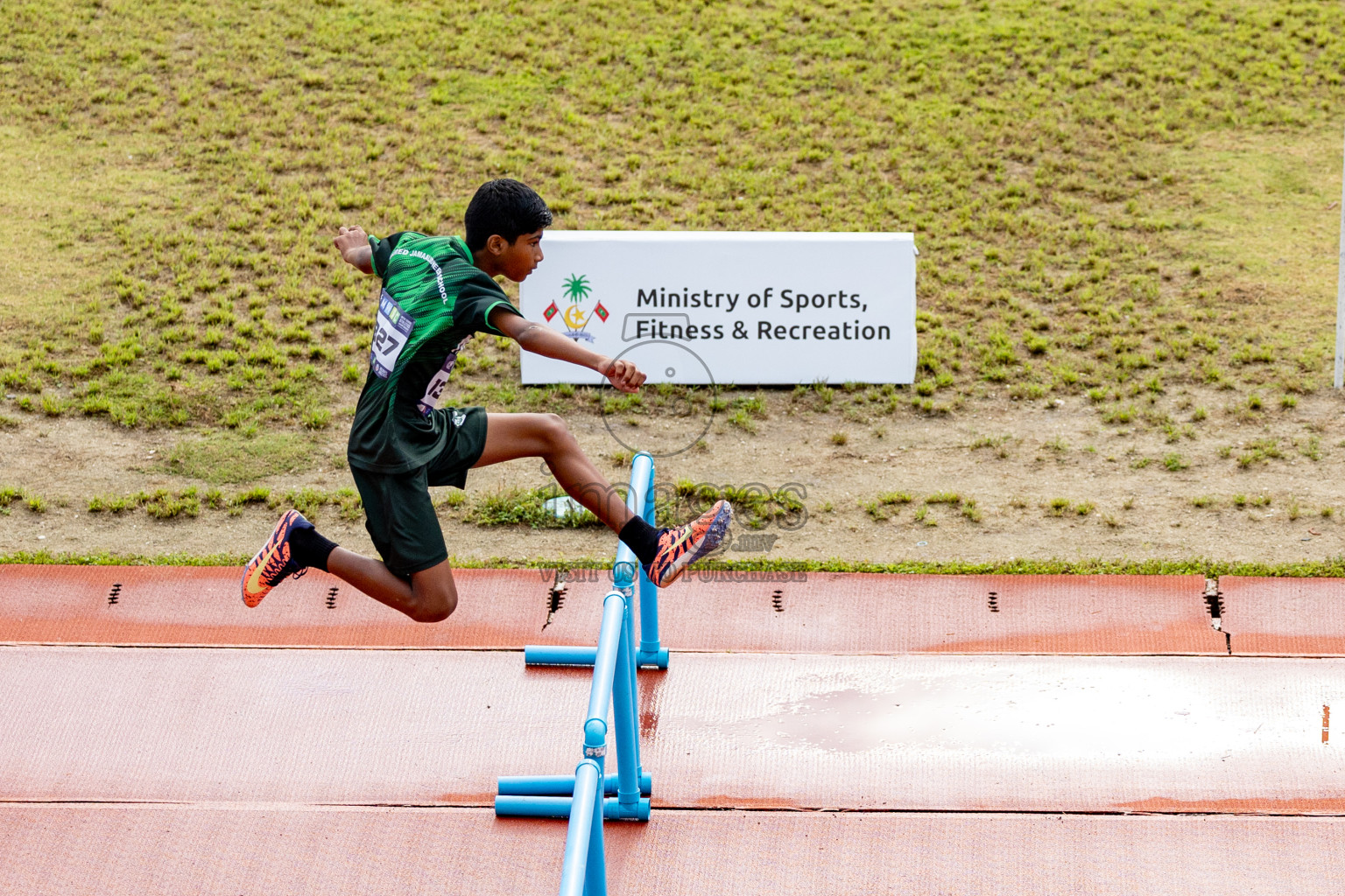 Day 2 of MWSC Interschool Athletics Championships 2024 held in Hulhumale Running Track, Hulhumale, Maldives on Sunday, 10th November 2024. 
Photos by:  Hassan Simah / Images.mv