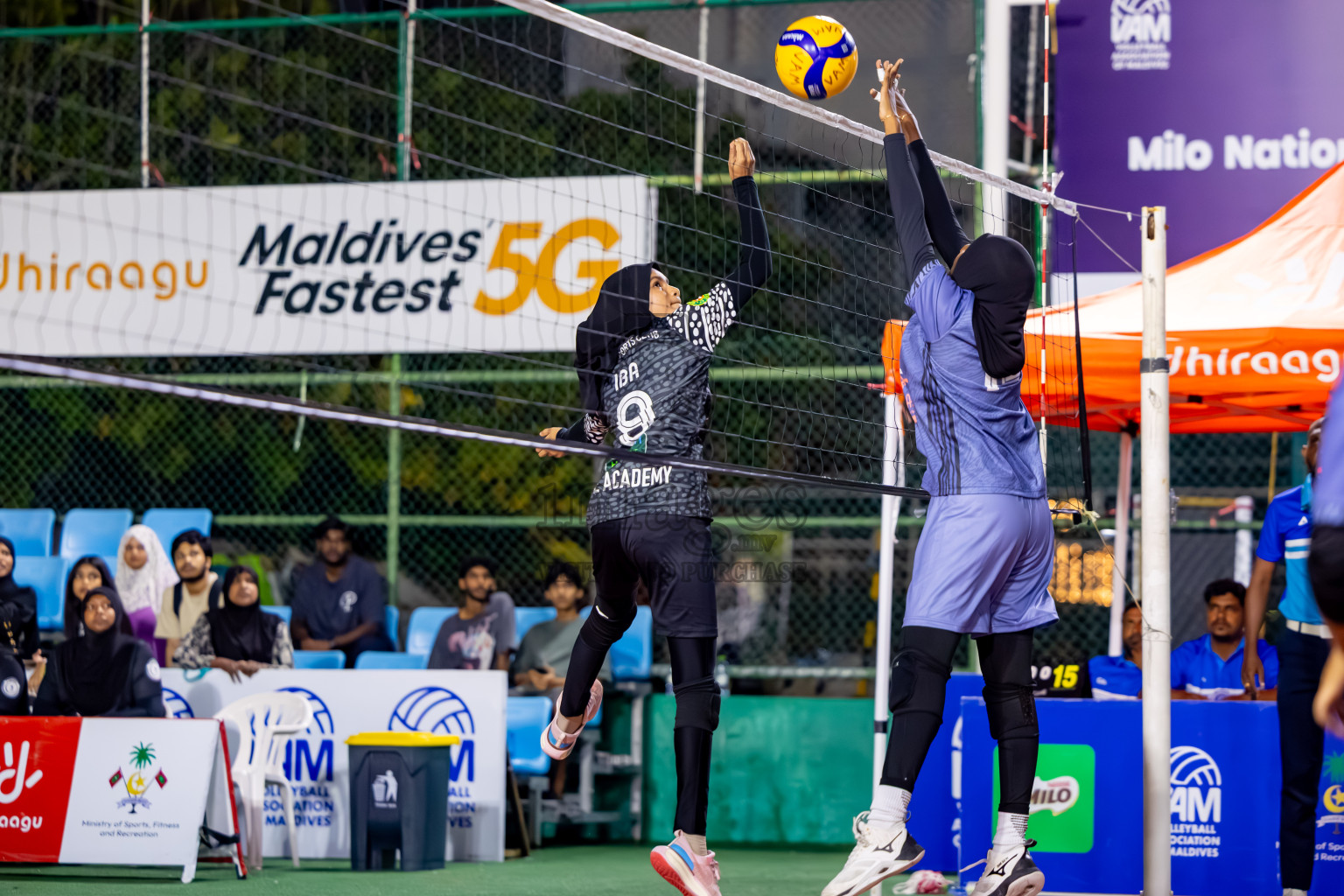 Goodies Sports Club vs Club Volleyball in Milo National Junior Volleyball Championship 2025 Day 4 was held on Tuesday, 25th November 2025 at Ekuveni Turf Court Male', Maldives. Photos: Nausham Waheed / images.mv