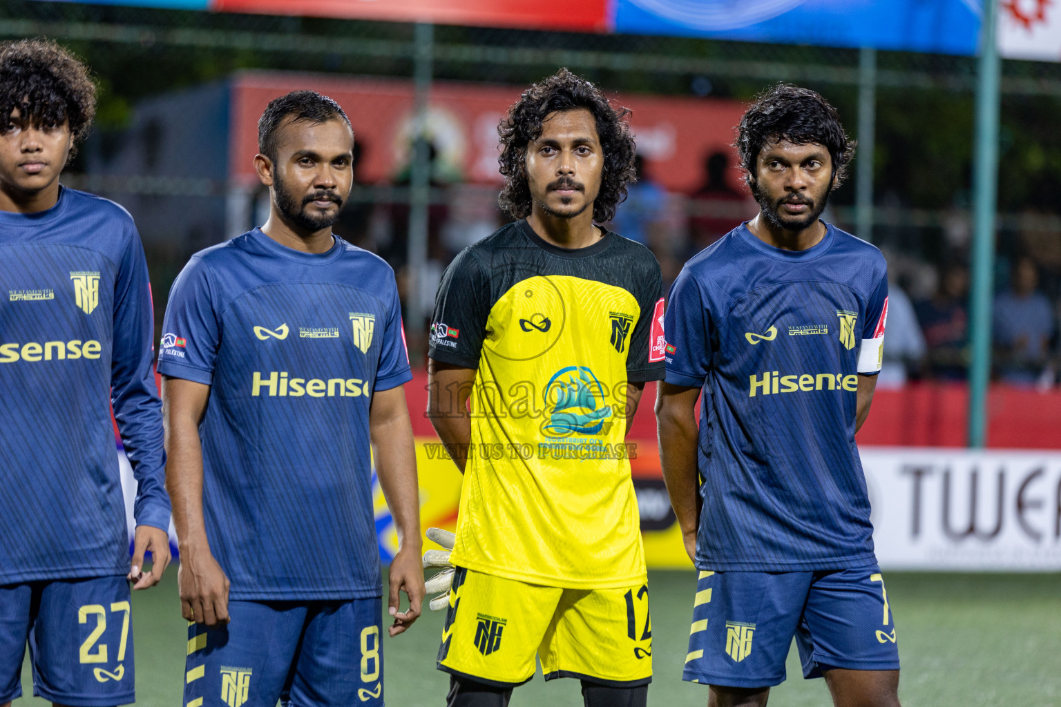 M Muli vs M Naalaafushi in Day 12 of Golden Futsal Challenge 2025 was held on Thursday, 16th January 2025, in Hulhumale', Maldives.
Photos: Hassan Simah / images.mv