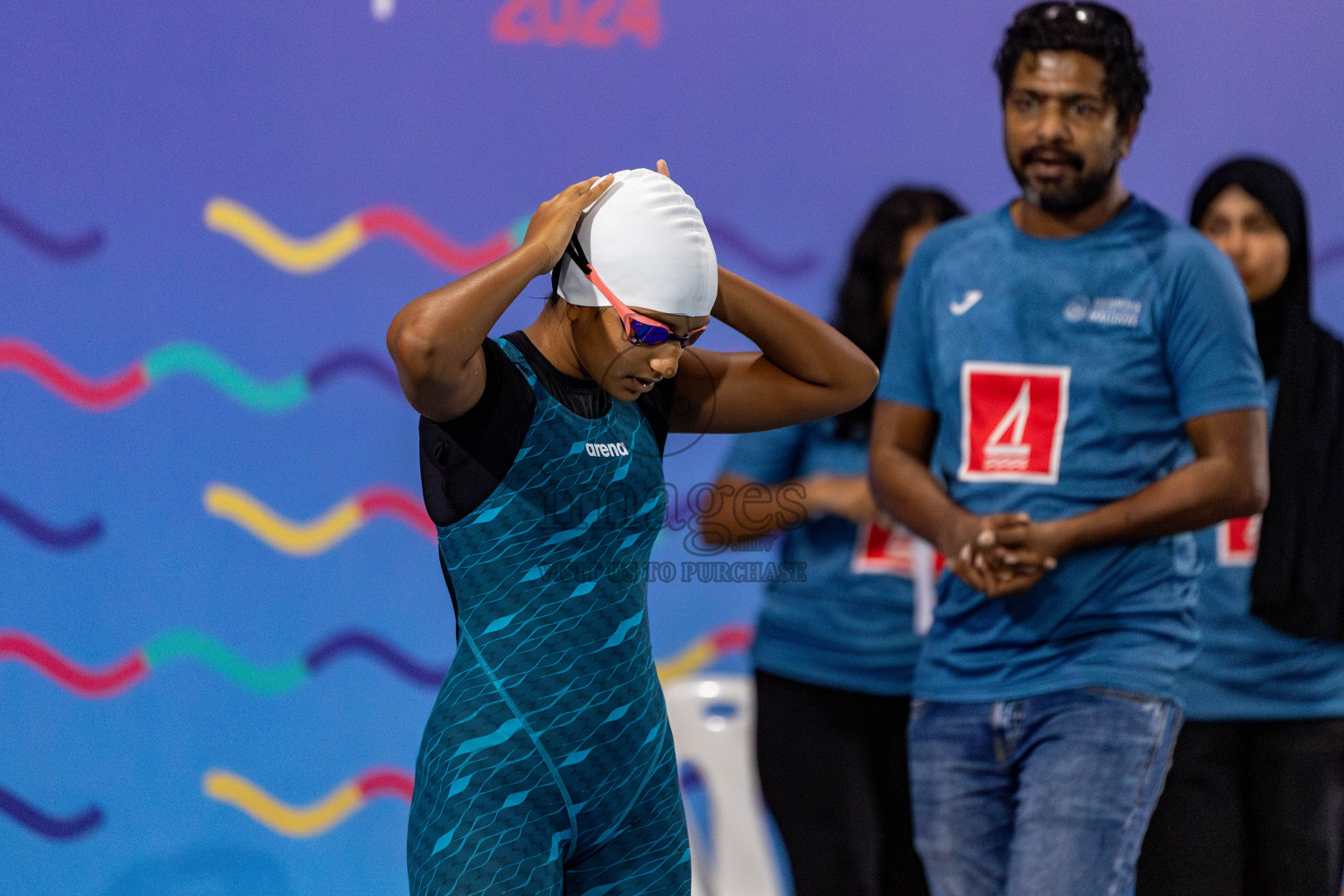 Day 2 of National Swimming Competition 2024 held in Hulhumale', Maldives on Saturday, 14th December 2024. Photos: Hassan Simah / images.mv