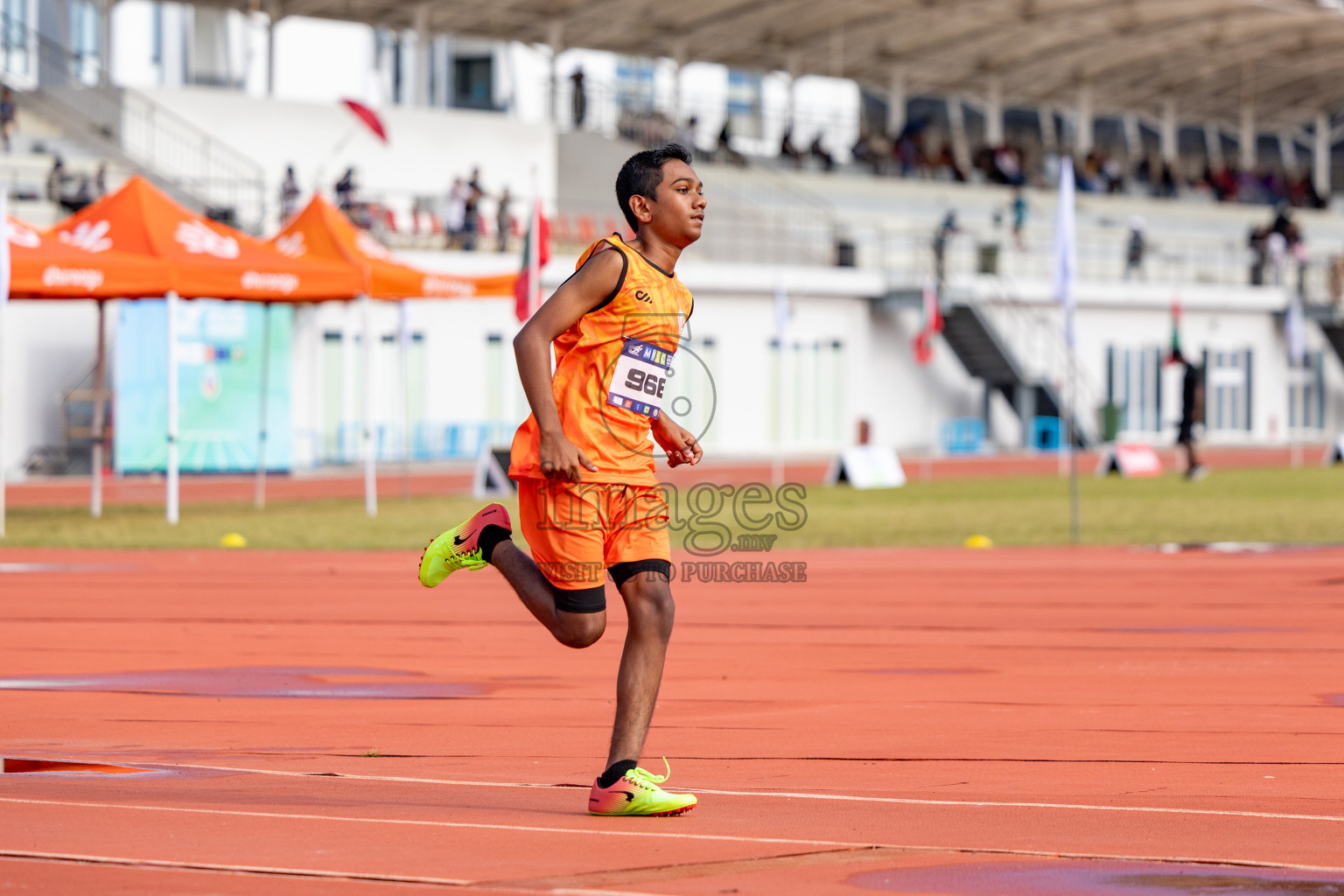 Day 2 of MWSC Interschool Athletics Championships 2024 held in Hulhumale Running Track, Hulhumale, Maldives on Sunday, 10th November 2024. 
Photos by:  Hassan Simah / Images.mv