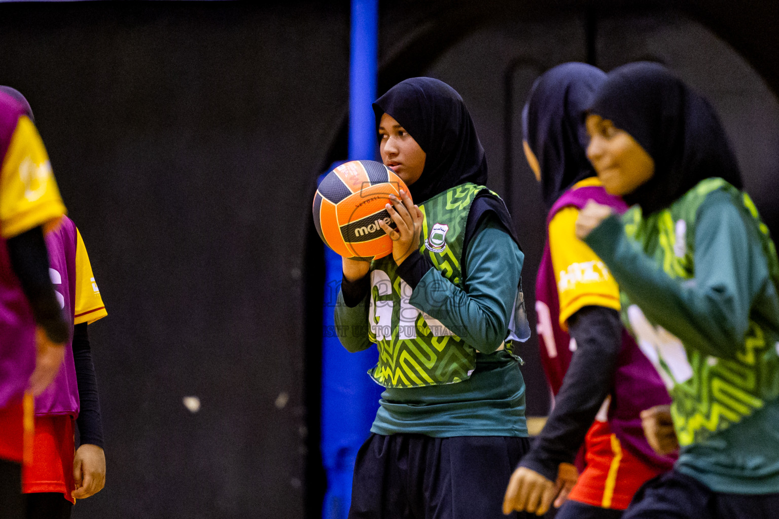 Day 7 of 25th Inter-School Netball Tournament was held in Social Center at Male', Maldives on Saturday, 17th August 2024. Photos: Nausham Waheed / images.mv