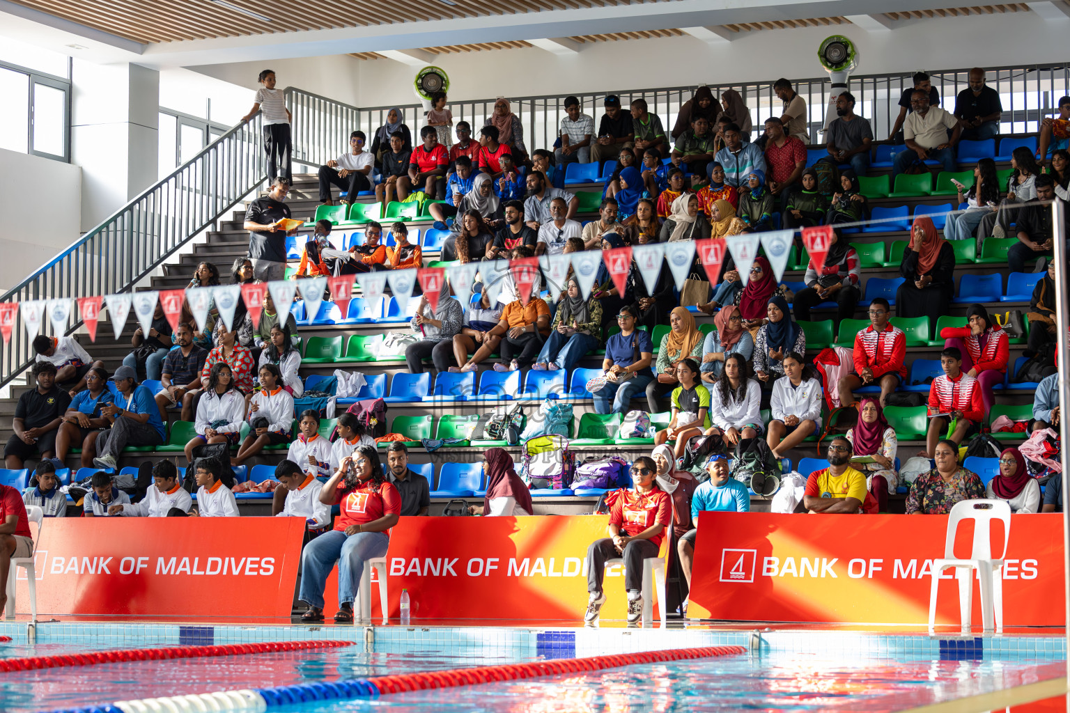 Day 2 of 20th BML Inter-school Swimming Competition 2024 held in Hulhumale', Maldives on Sunday, 13th October 2024. Photos: Ismail Thoriq / images.mv